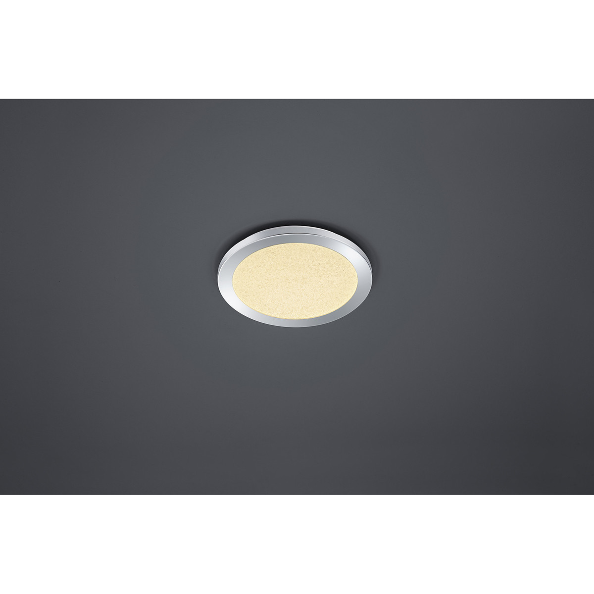 LED Plafondlamp - Badkamerlamp - Trion Ceaniry - Opbouw Rond 15W - Spatwaterdicht IP44 - Dimbaar - Warm Wit 3000K - Glans Chroom