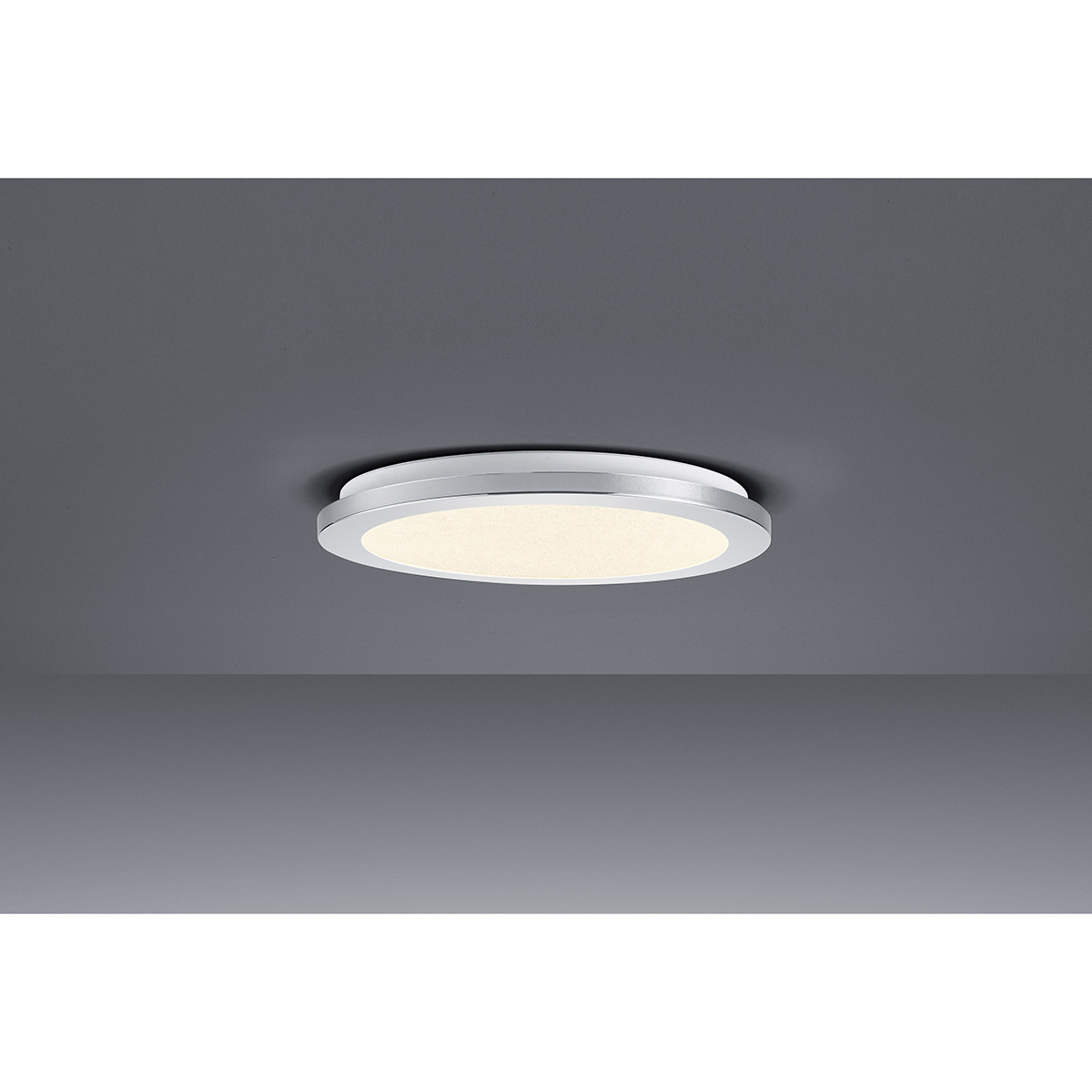 LED Plafondlamp - Badkamerlamp - Trion Ceaniry - Opbouw Rond 15W - Spatwaterdicht IP44 - Dimbaar - Warm Wit 3000K - Glans Chroom