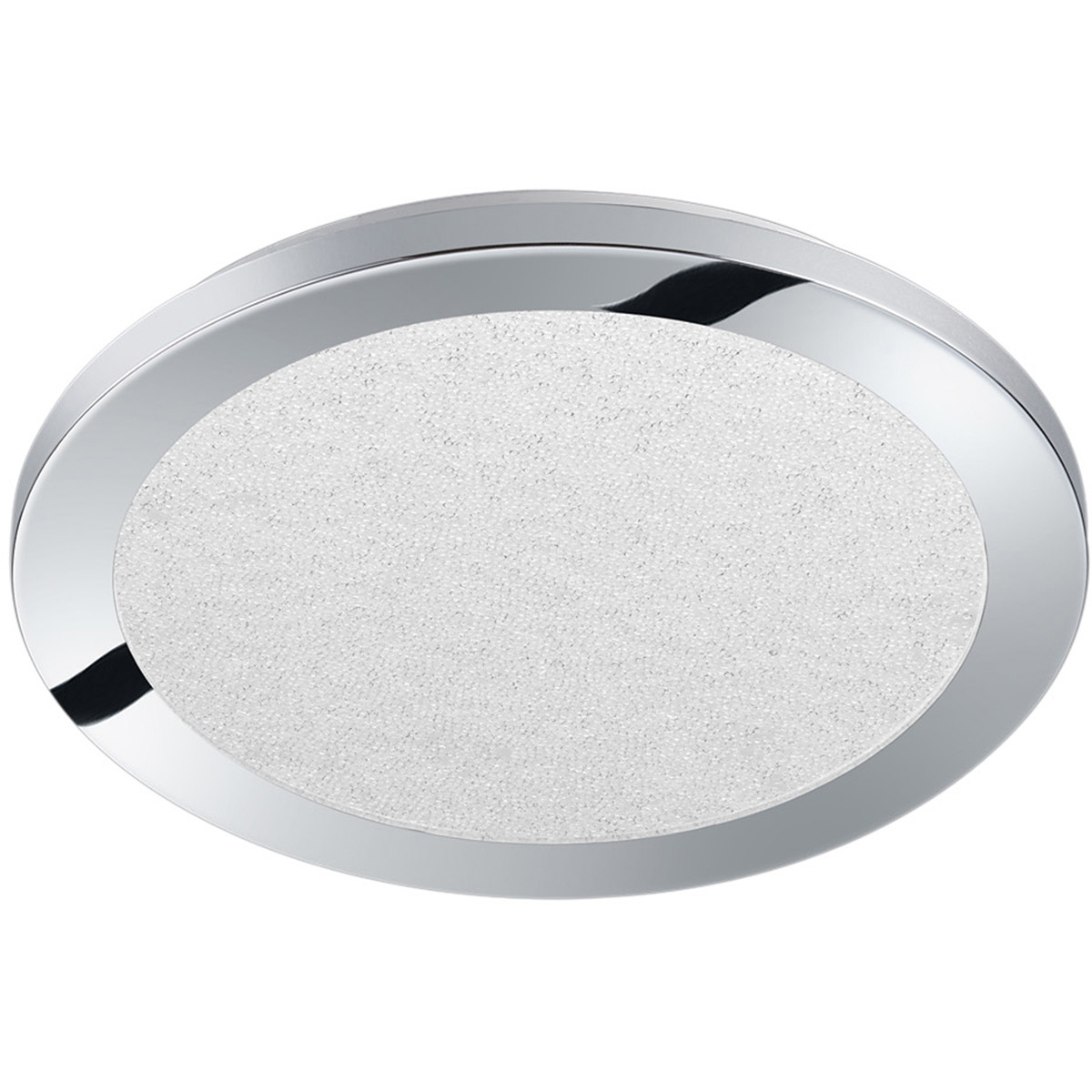 LED Plafondlamp Trion Ceaniry Opbouw Rond 15W Spatwaterdicht IP44 Dimbaar Warm Wit 3000K Glans Chroo