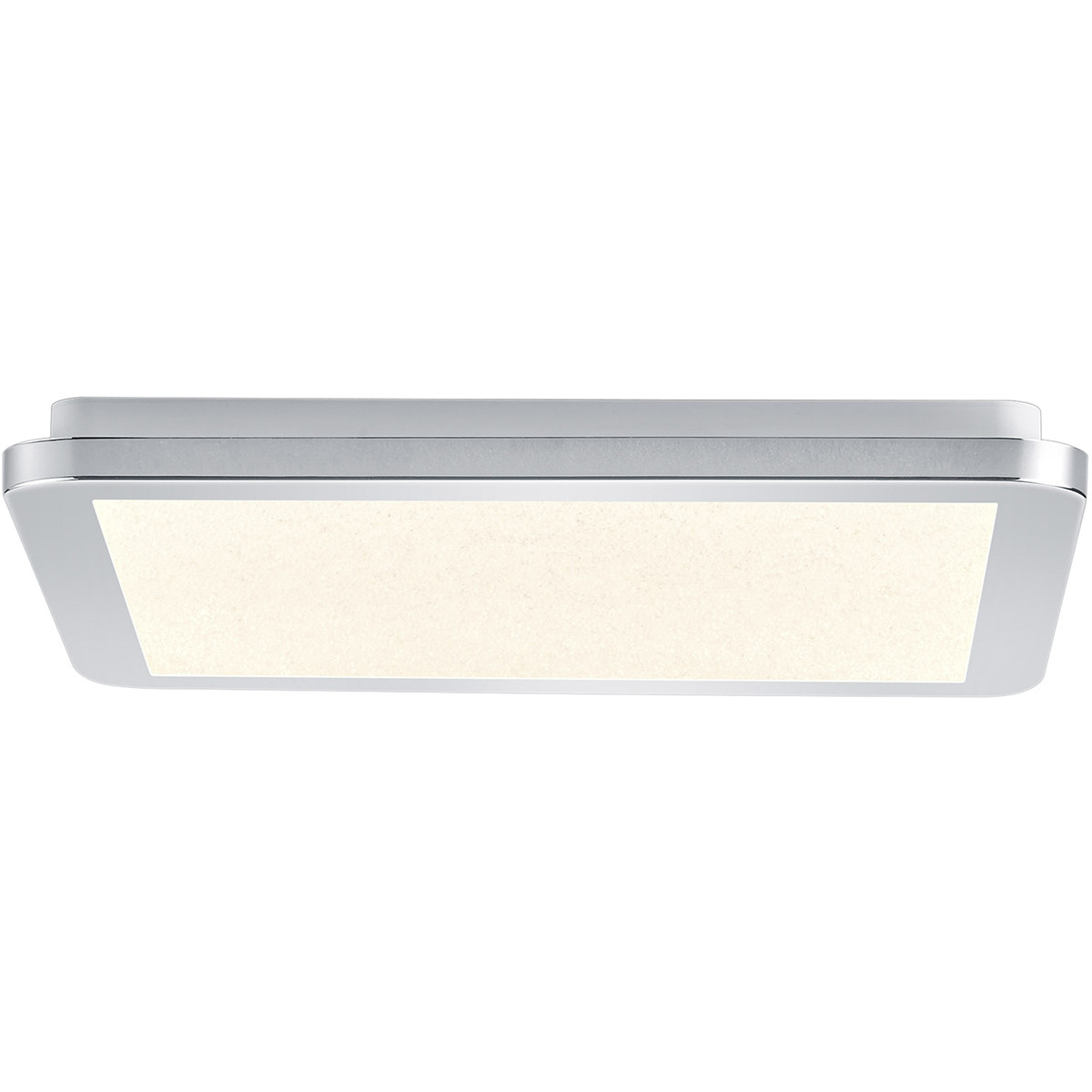 LED Plafondlamp - Badkamerlamp - Trion Ceaniry - Opbouw Vierkant 18W - Spatwaterdicht IP44 - Dimbaar - Warm Wit 3000K - Glans Chroom