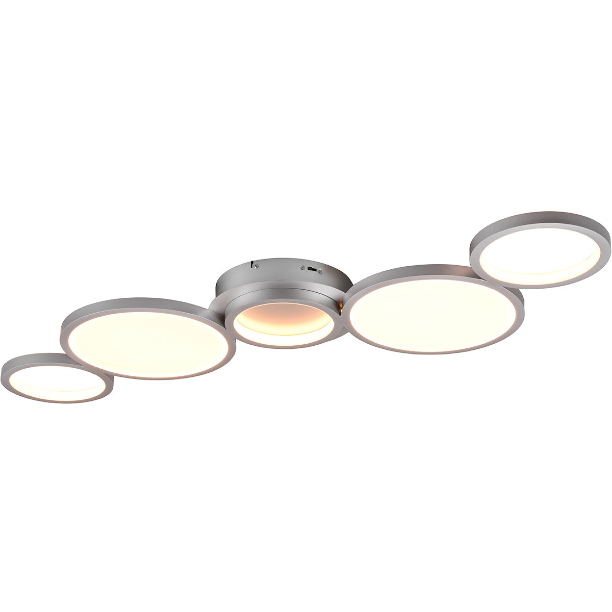 LED Plafondlamp - Trion Drino - 46W - Aanpasbare Kleur - Dimbaar - Rond - Mat Titaan - Aluminium product afbeelding