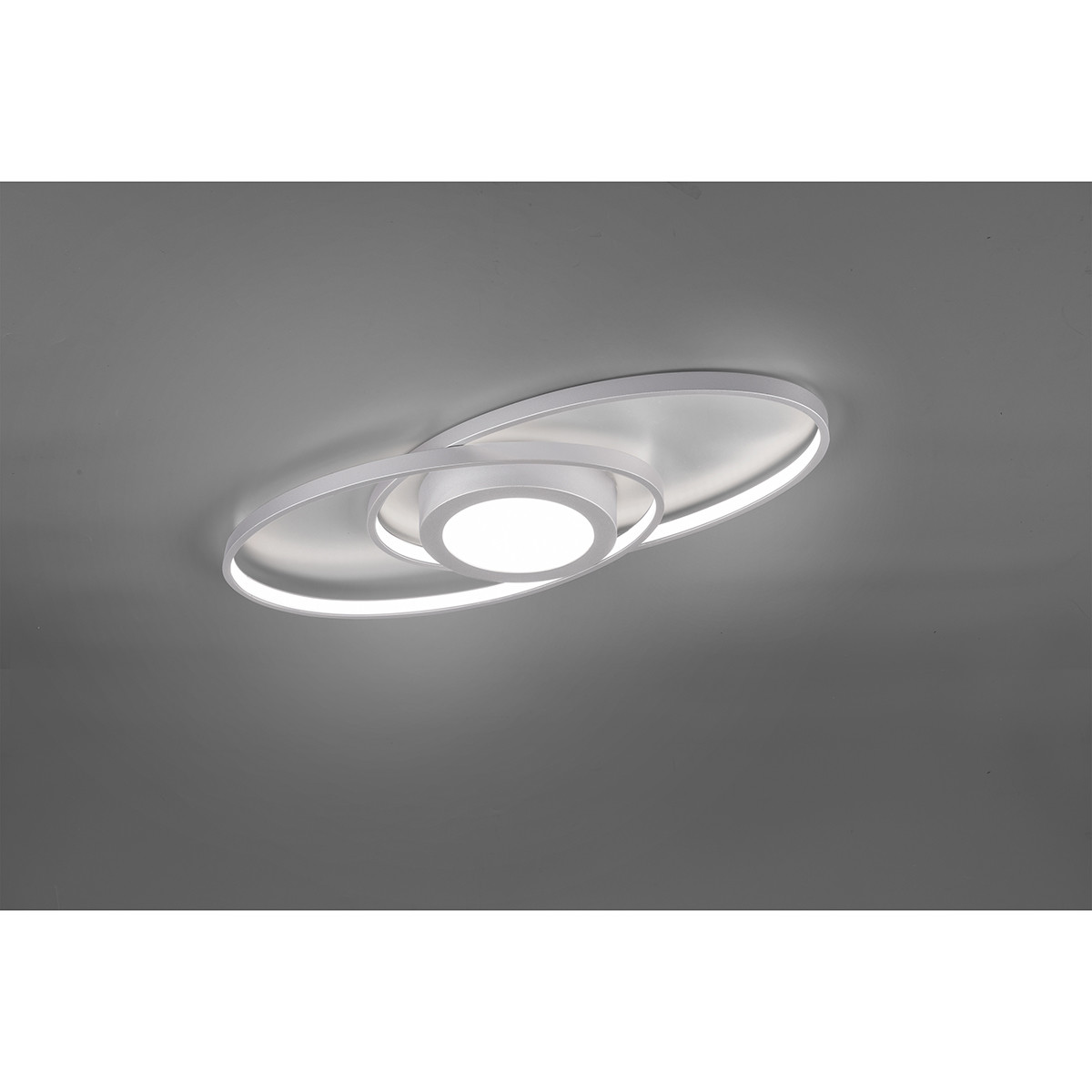 LED Plafondlamp - Trion Galon - 27W - Warm Wit 3000K - Dimbaar - Rond - Mat Titaan - Aluminium