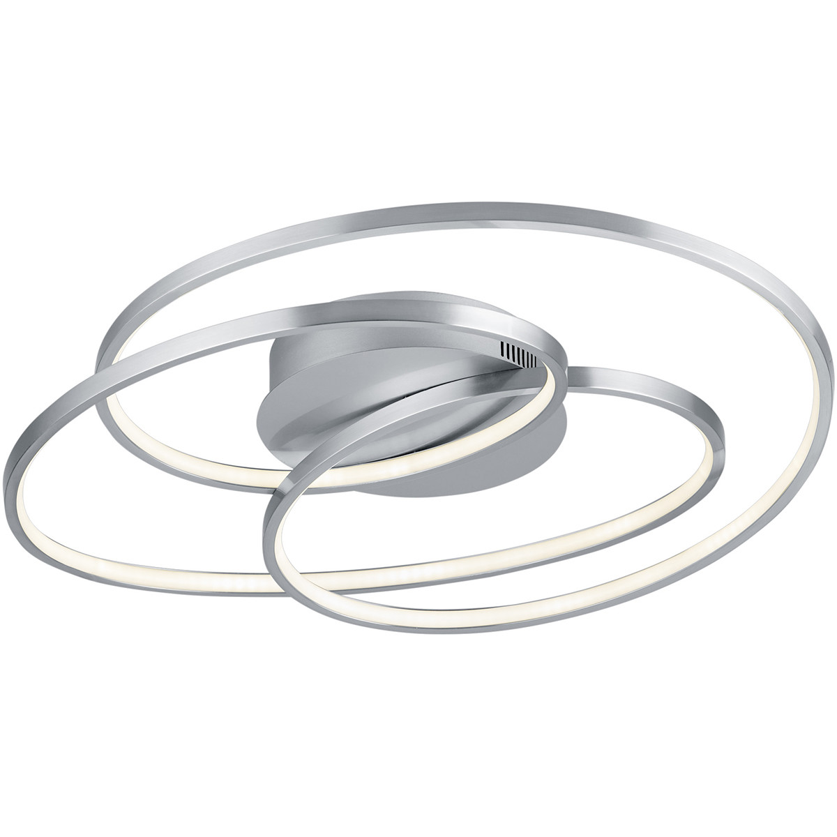 LED Plafondlamp - Trion Gilo - 38W - Warm Wit 3000K - Dimbaar - Rond - Mat Nikkel - Aluminium