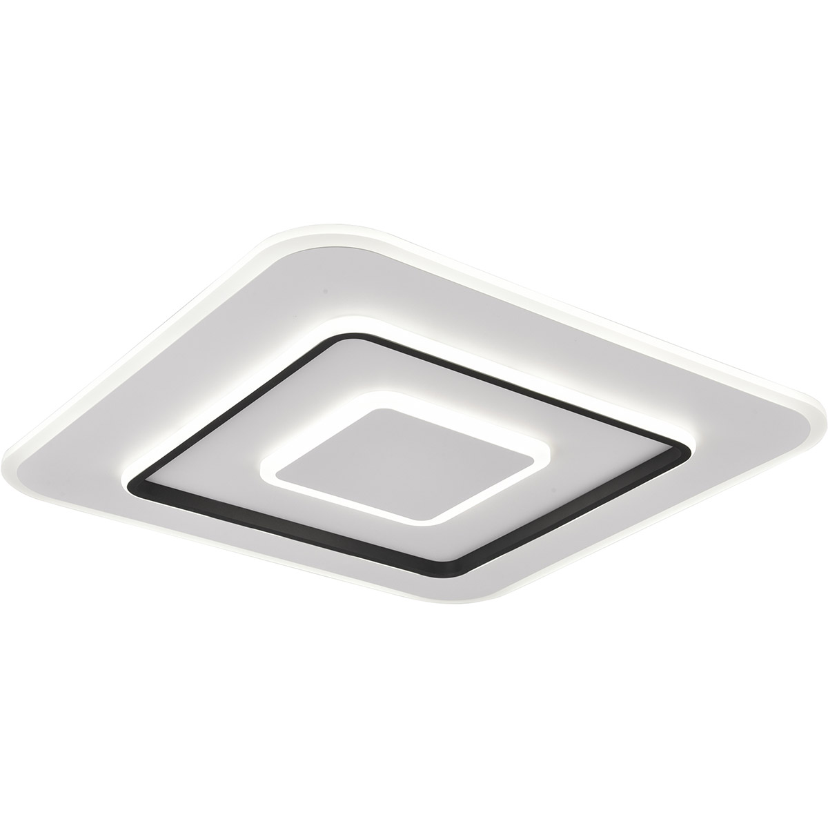 LED Plafondlamp - Trion Gora - 55W - Aanpasbaar kleur -  Dimbaar - Vierkant - Mat Wit - Metaal