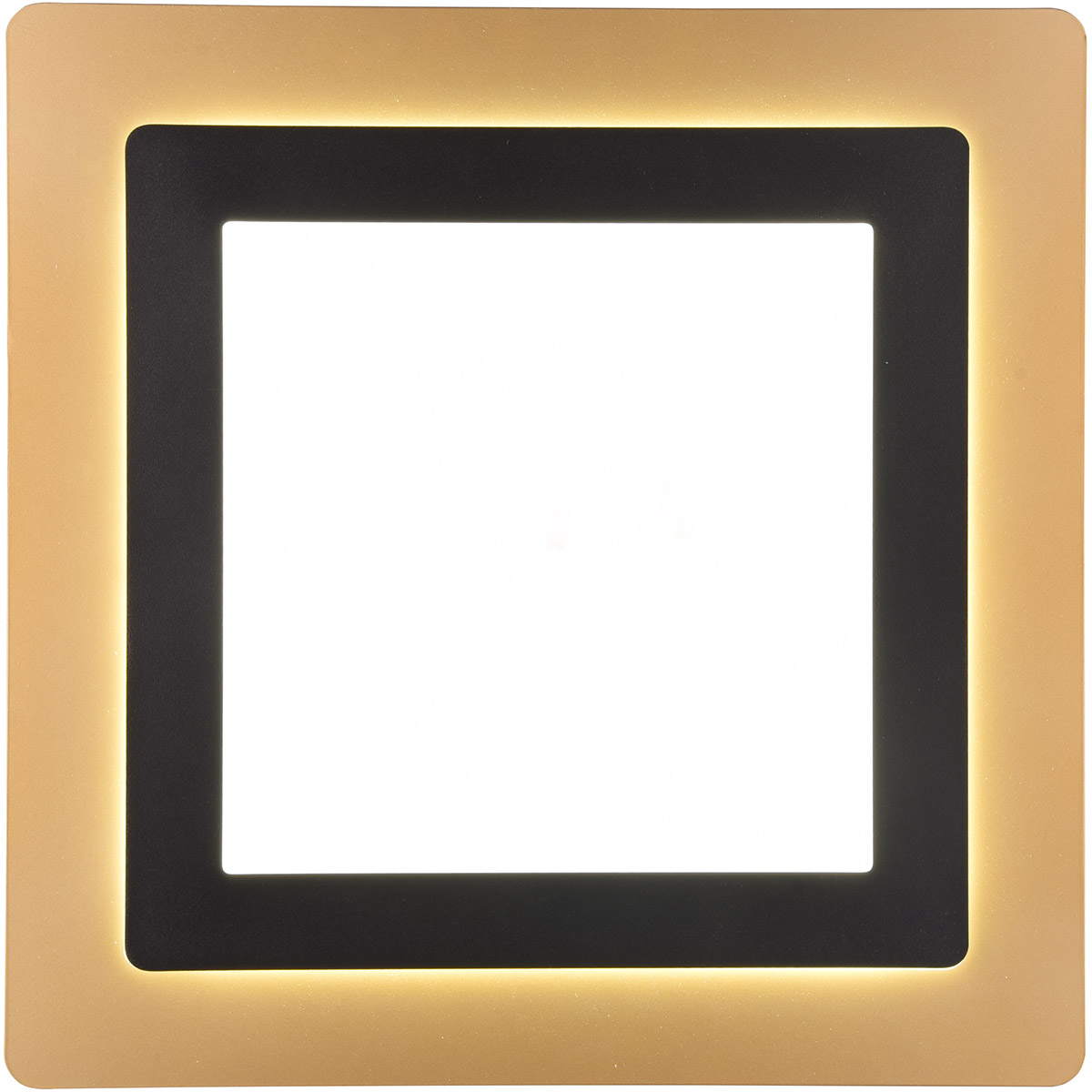 LED Plafondlamp - Trion Groan - 46W - Aanpasbaar kleur - Dimbaar - Vierkant - Zwart Goud - Metaal