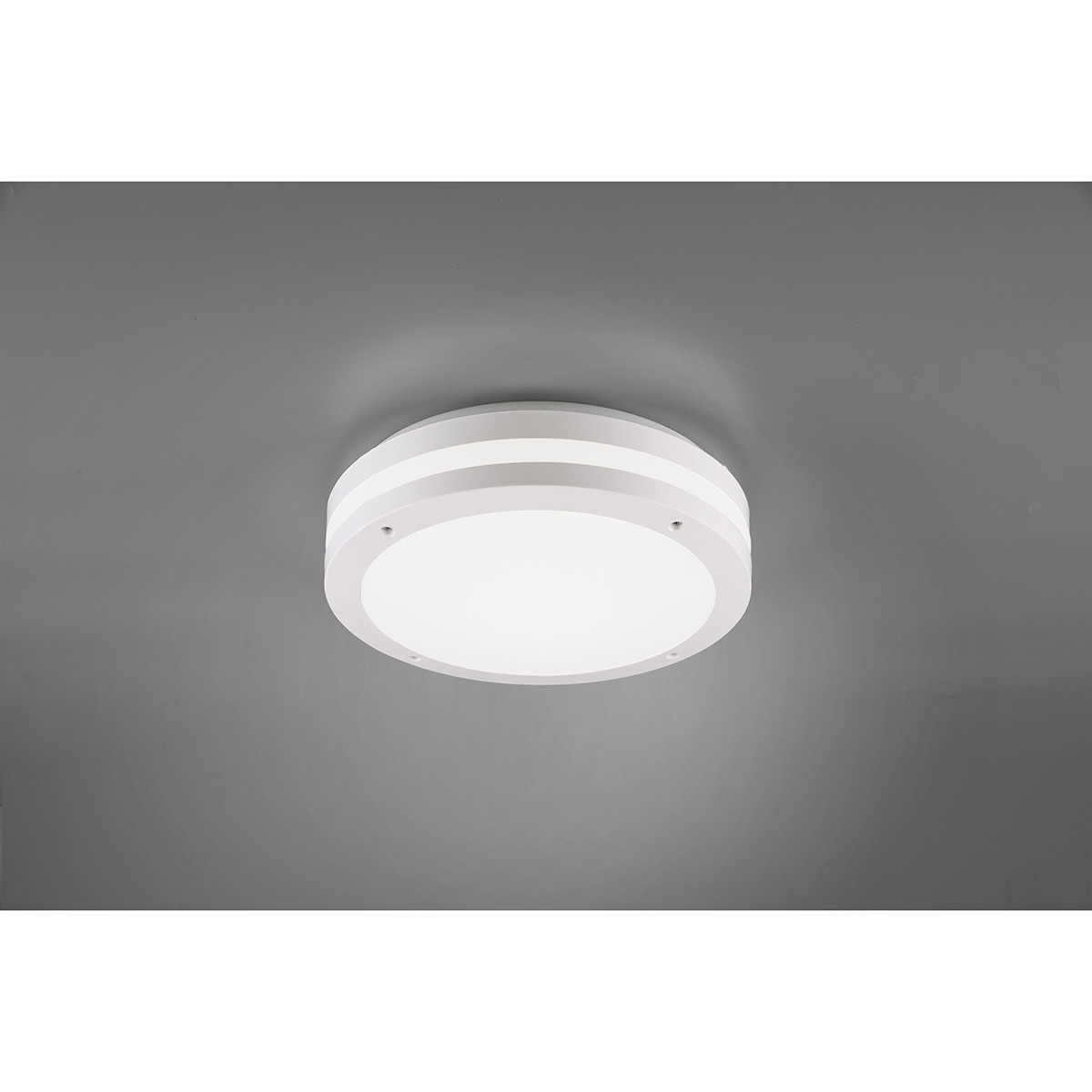 LED Plafondlamp - Trion Keraly - Opbouw Rond - Bewegingssensor - Waterdicht - 12W - Mat Wit - Kunststof