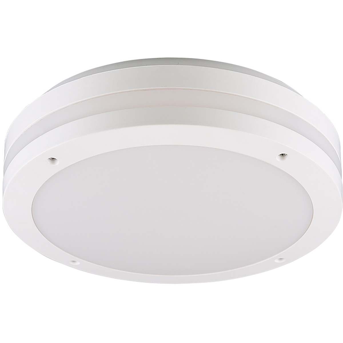 LED Plafondlamp - Badkamerlamp - Trion Keraly - Opbouw Rond - Waterdicht - 12W - Warm Wit 3000K - Mat Wit - Kunststof