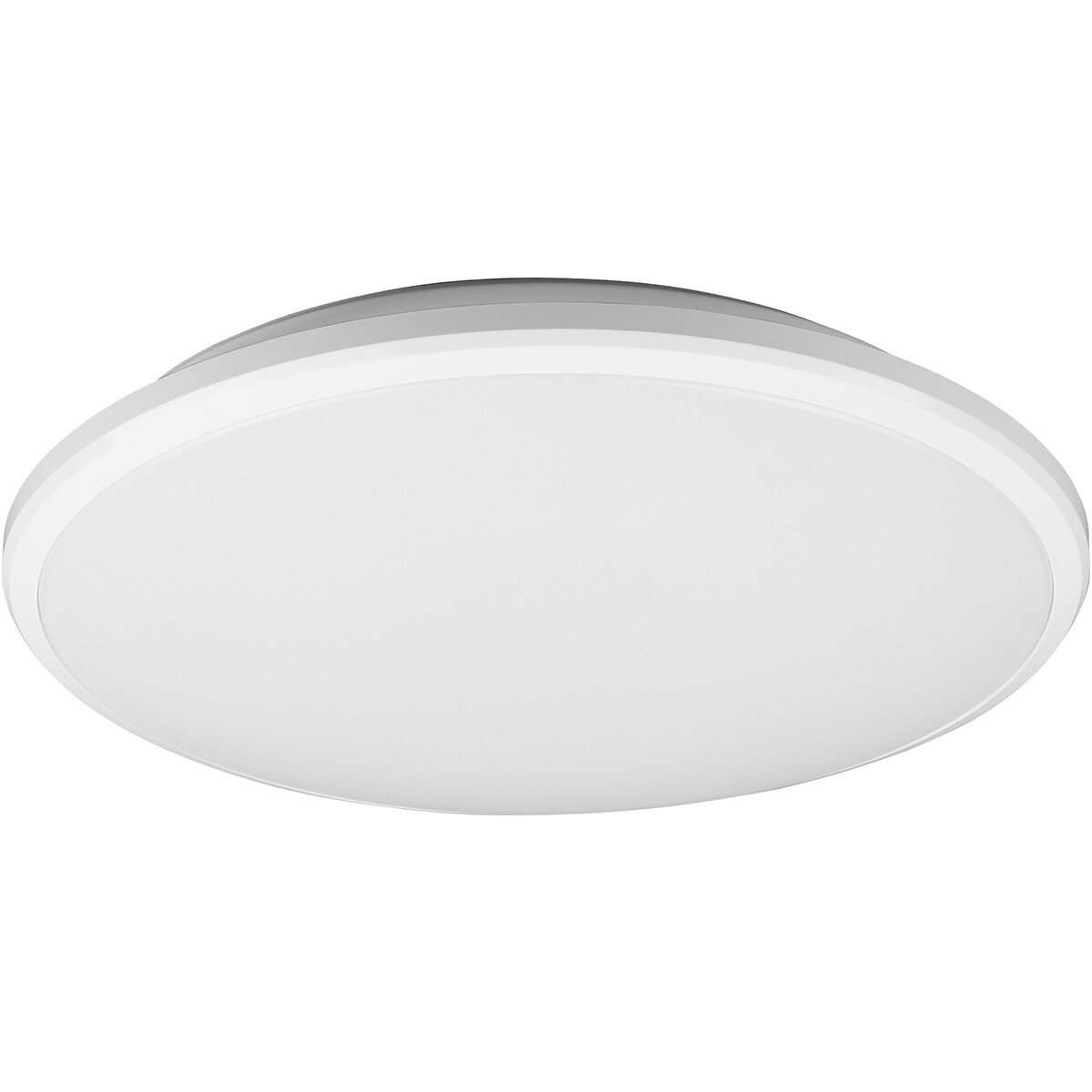 LED Plafondlamp - Plafondverlichting - Trion Lombis - 20.5W - Natuurlijk Wit 4000K - Dimbaar - Rond - Mat Wit - Kunststof