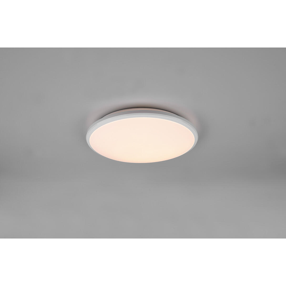 LED Plafondlamp - Plafondverlichting - Trion Lombis - 20.5W - Natuurlijk Wit 4000K - Dimbaar - Rond - Mat Wit - Kunststof