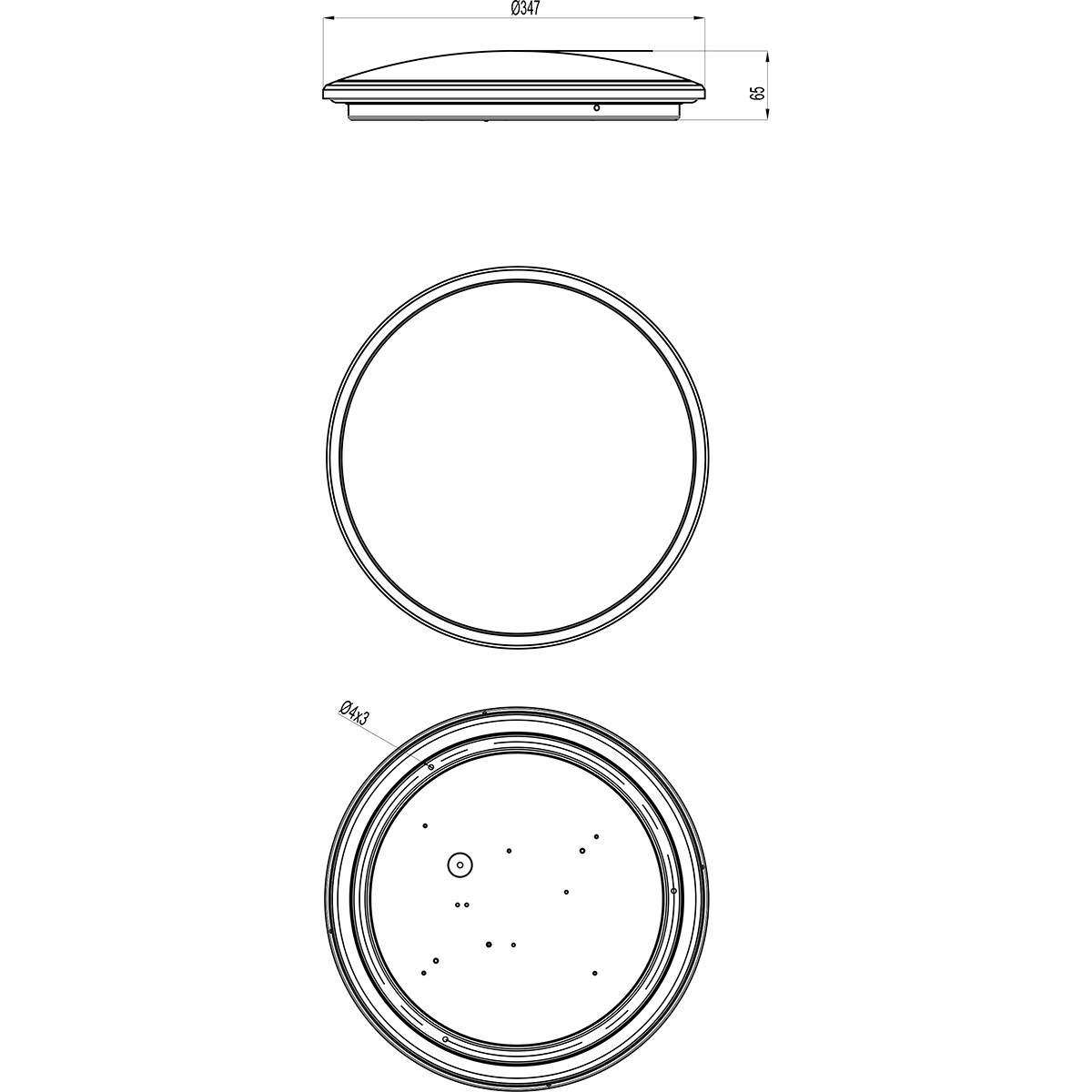 LED Plafondlamp - Plafondverlichting - Trion Lombis - 20.5W - Natuurlijk Wit 4000K - Dimbaar - Rond - Mat Wit - Kunststof