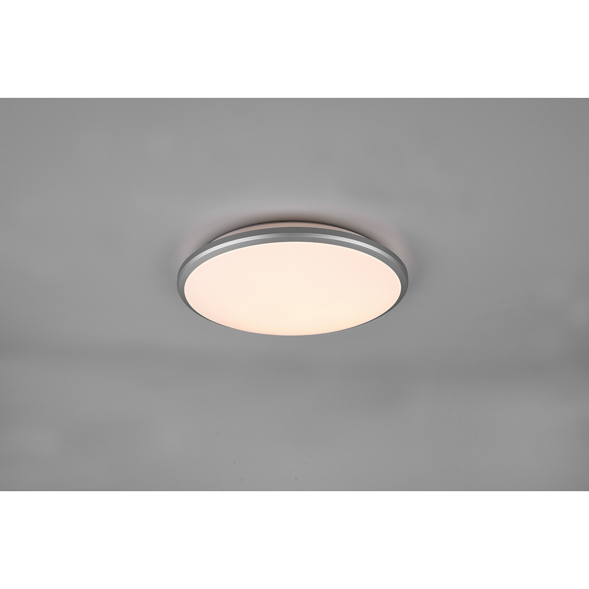 LED Plafondlamp - Plafondverlichting - Trion Lombis - 20.5W - Warm Wit 3000K - Dimbaar - Rond - Mat Titaan - Kunststof