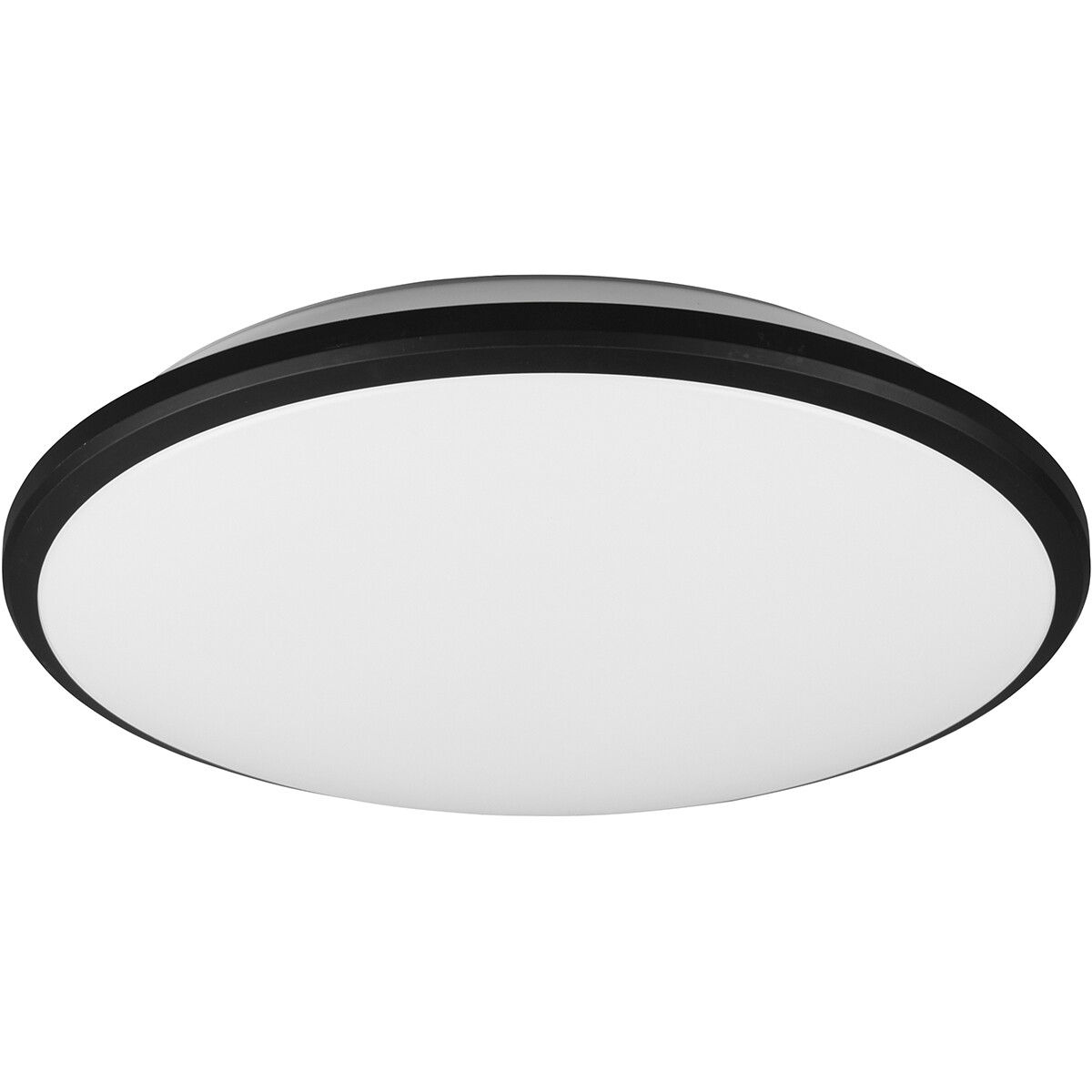 LED Plafondlamp - Plafondverlichting - Trion Lombis - 20.5W - Warm Wit 3000K - Dimbaar - Rond - Mat Zwart - Kunststof