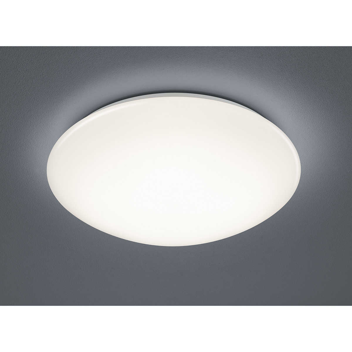 LED Plafondlamp - Trion Luka - 18W - Aanpasbare Kleur - Dimbaar - Afstandsbediening - Rond - Mat Wit