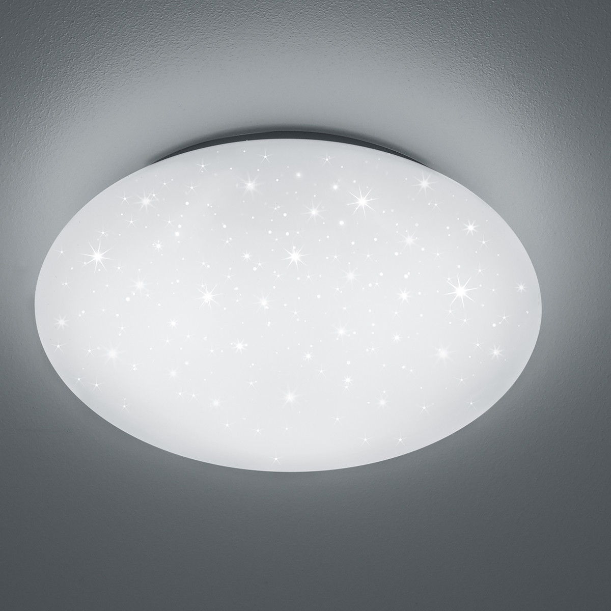 LED Plafondlamp - Trion Luka Ster - 18W - Aanpasbare Kleur - Dimbaar - Afstandsbediening - Rond - Mat Wit