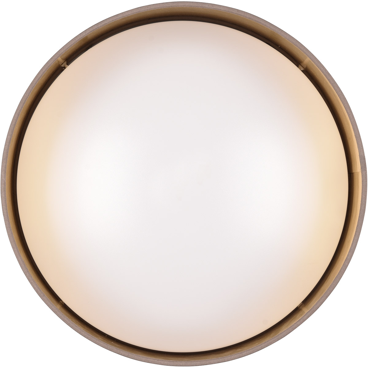 LED Plafondlamp - Trion Lukaku - Warm Wit - 3000K - 12W - Rond - Taupe - Textiel