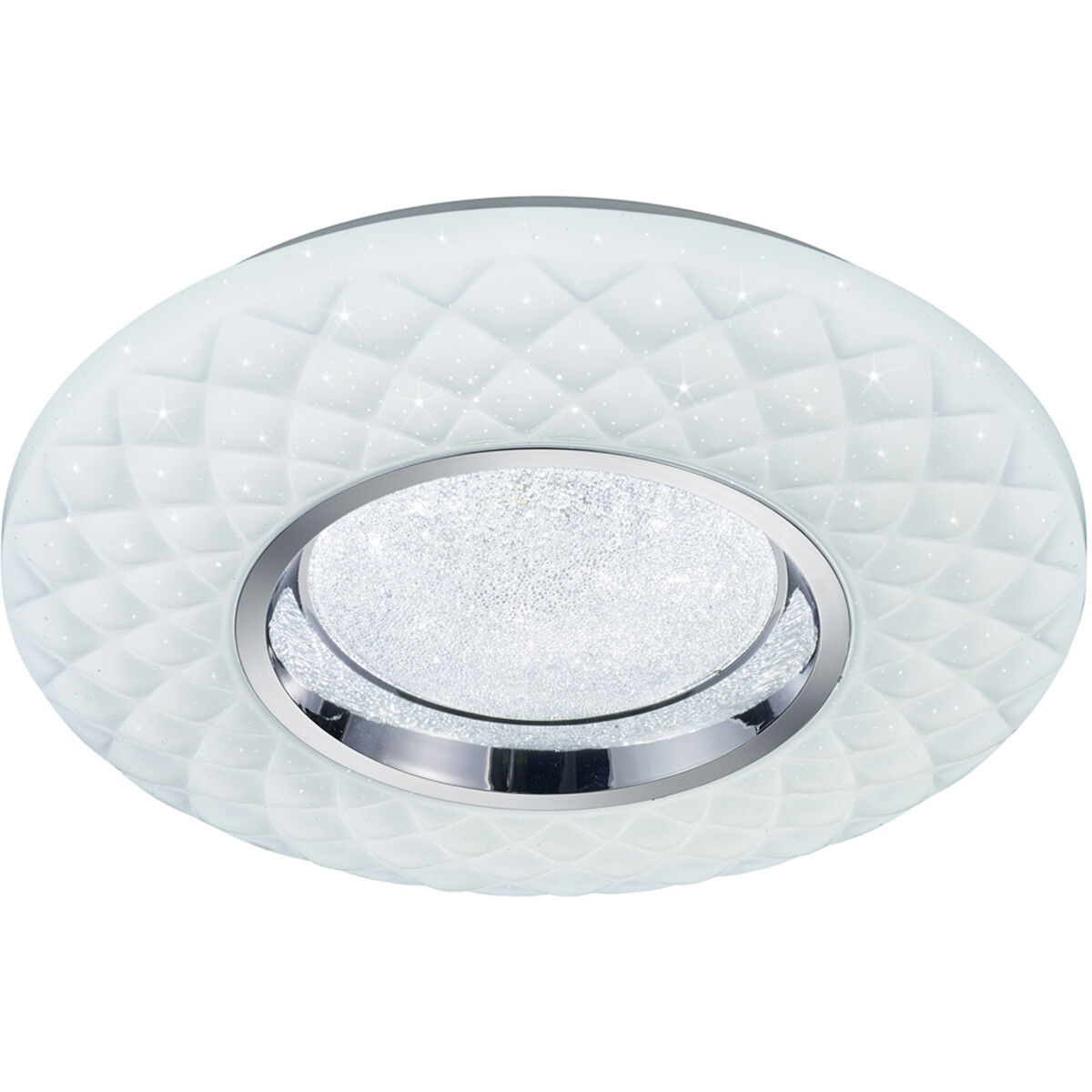 LED Plafondlamp - Trion Magum - 22W - Aanpasbare Kleur - Dimbaar - Afstandsbediening - Sterlicht - Rond - Mat Wit - Kunststof