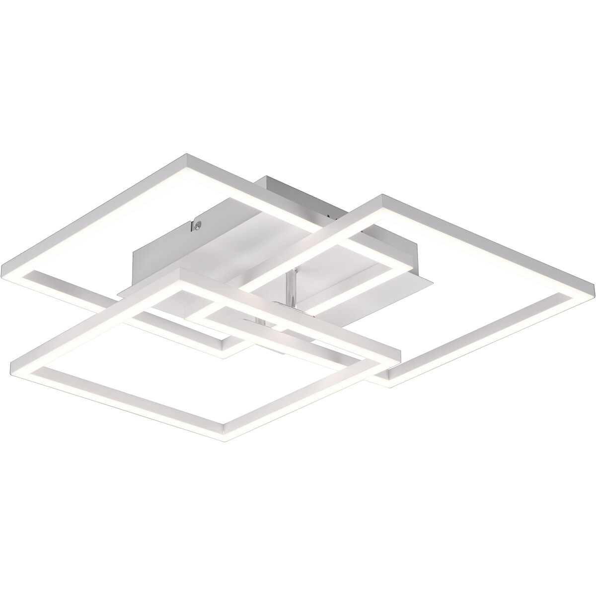 LED Plafondlamp - Trion Mibal - 28W - Aanpasbare Kleur - Afstandsbediening - Dimbaar - Rechthoek - Mat Wit - Aluminium product afbeelding