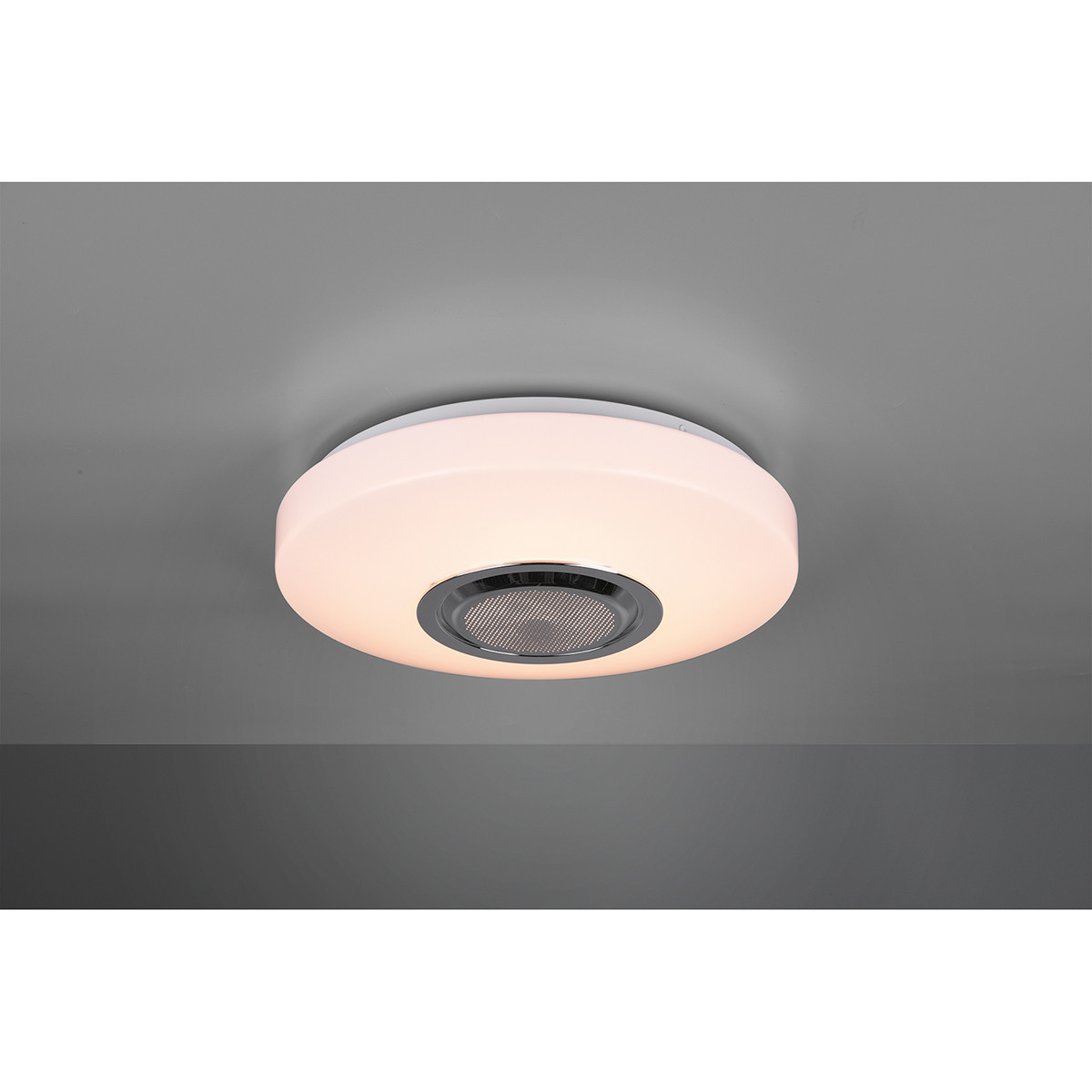 LED Plafondlamp - Trion Niamy - 10W - Bluetooth Luidspreker - RGBW - Dimbaar - Afstandsbediening - Rond - Mat Wit