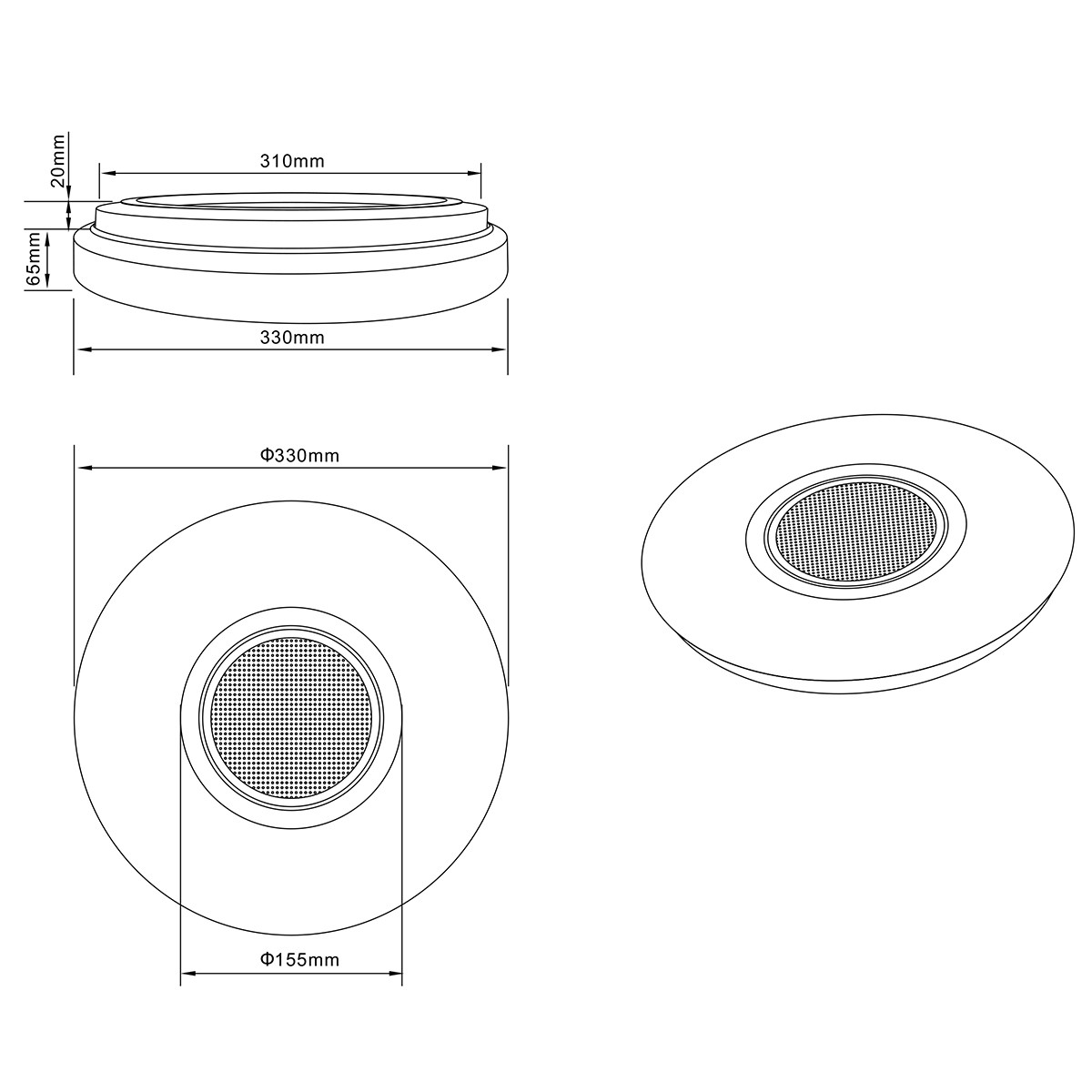 LED Plafondlamp - Trion Niamy - 10W - Bluetooth Luidspreker - RGBW - Dimbaar - Afstandsbediening - Rond - Mat Wit