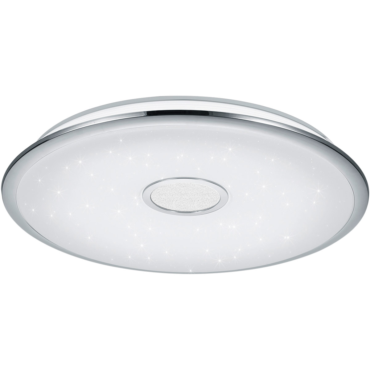 LED Plafondlamp - Trion Okyayla - 45W - Aanpasbare Kleur - Dimbaar - Afstandsbediening - Sterlicht - Rond - Wit - Kunststof