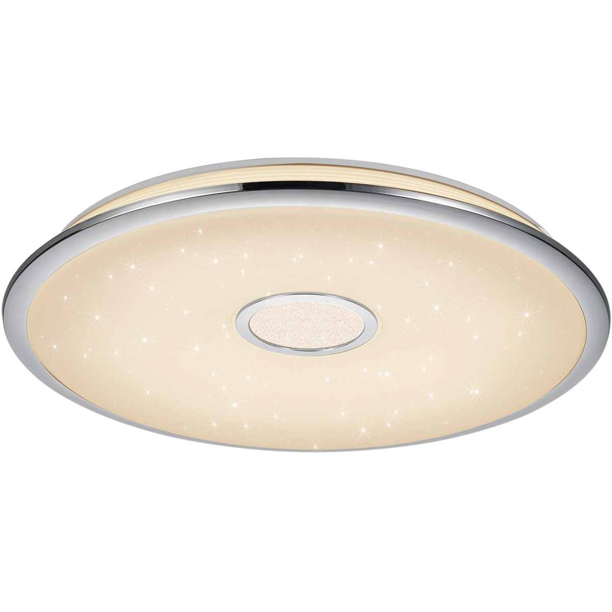 LED Plafondlamp - Trion Okyayla - 45W - Aanpasbare Kleur - Dimbaar - Afstandsbediening - Sterlicht - Rond - Wit - Kunststof