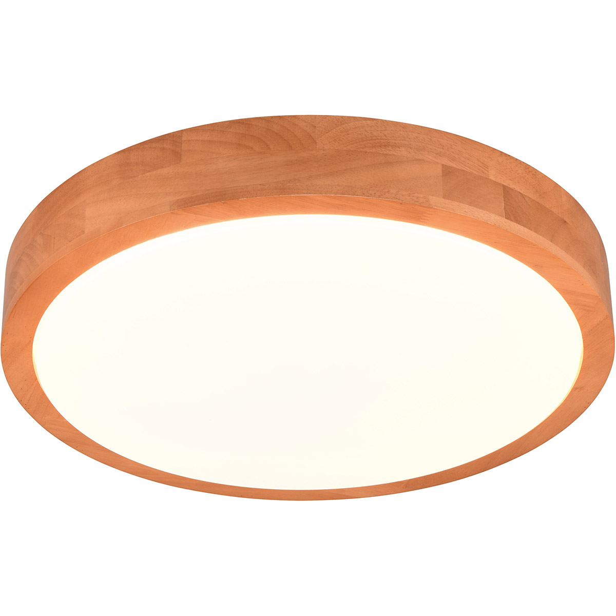 LED Plafondlamp - Trion Osea - 24W - Warm Wit 3000K - Dimbaar - Beige - Natuur Hout