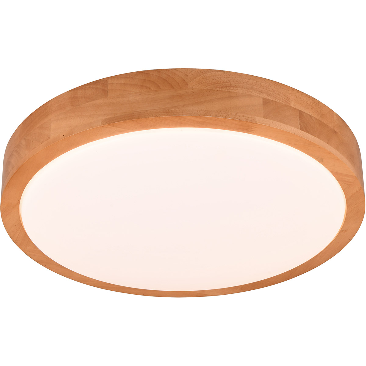 LED Plafondlamp - Trion Osea - 24W - Warm Wit 3000K - Dimbaar - Beige - Natuur Hout