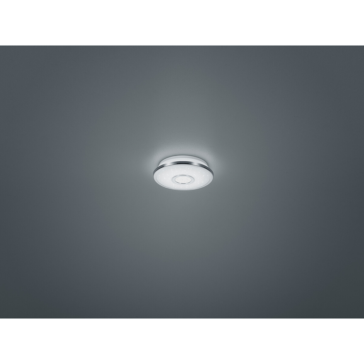 LED Plafondlamp - Trion Osirina - 12W - Warm Wit 3000K - Dimbaar - Sterlicht - Rond - Glans Chroom - Kunststof