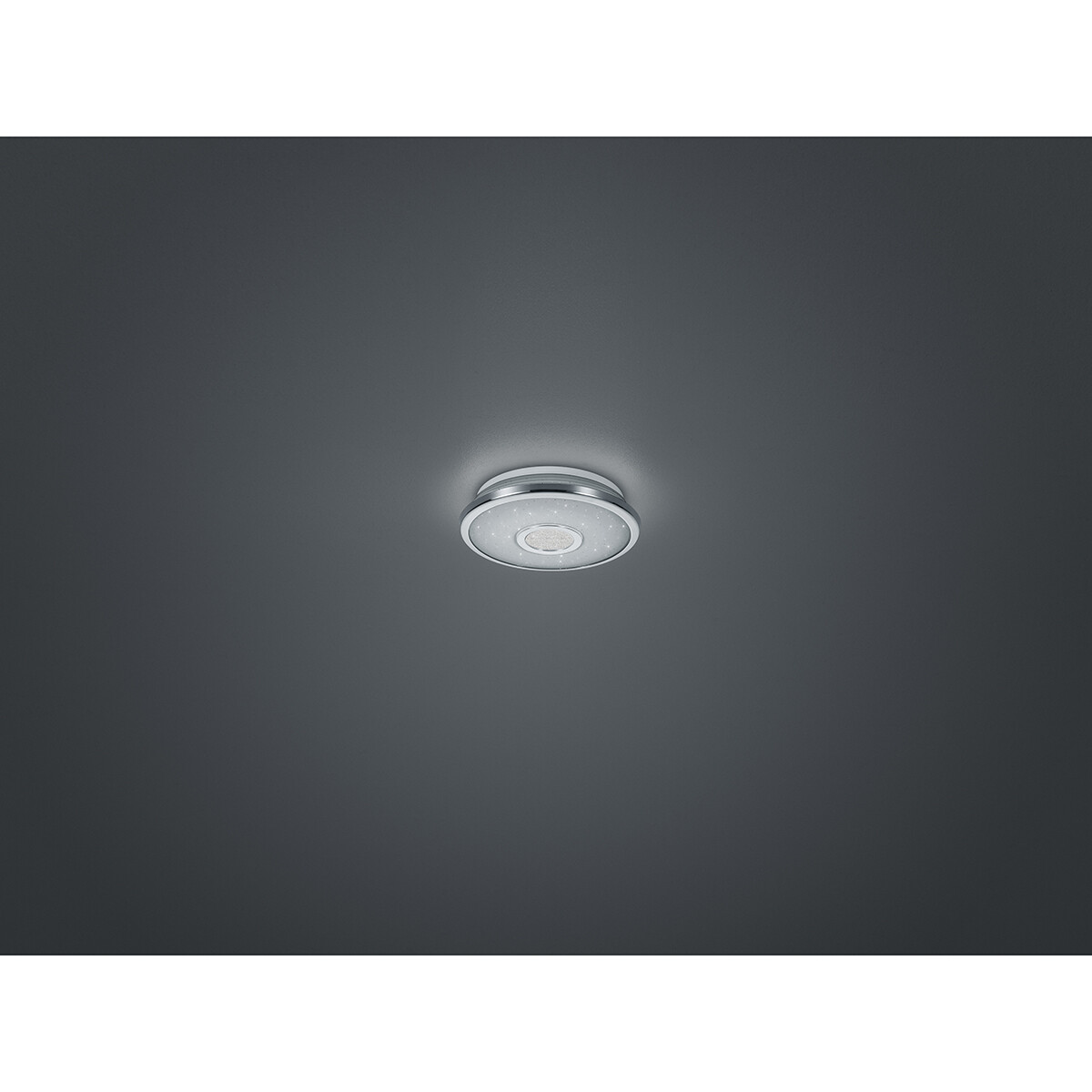 LED Plafondlamp - Trion Osirina - 12W - Warm Wit 3000K - Dimbaar - Sterlicht - Rond - Glans Chroom - Kunststof