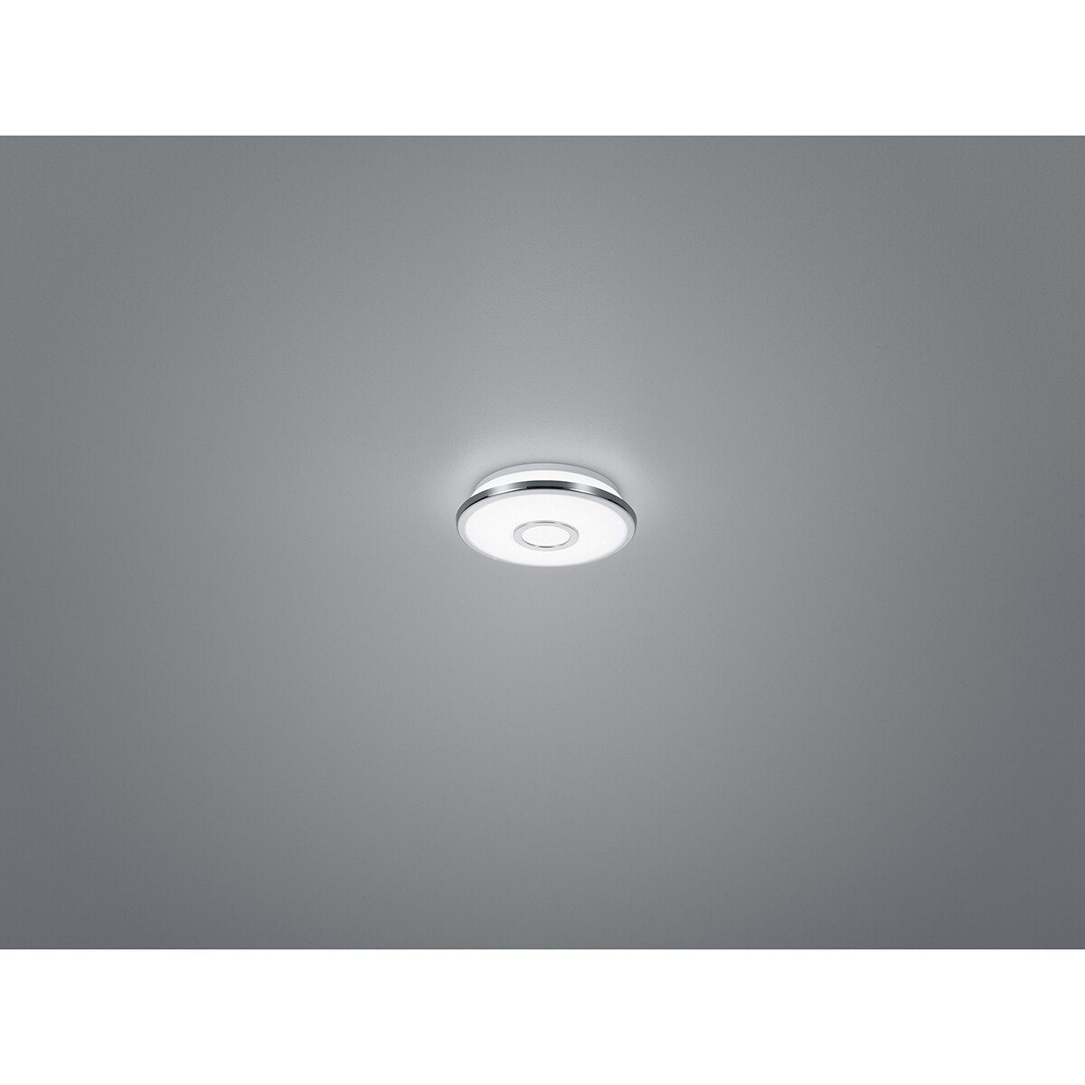 LED Plafondlamp - Trion Osirina - 12W - Warm Wit 3000K - Dimbaar - Sterlicht - Rond - Glans Chroom - Kunststof