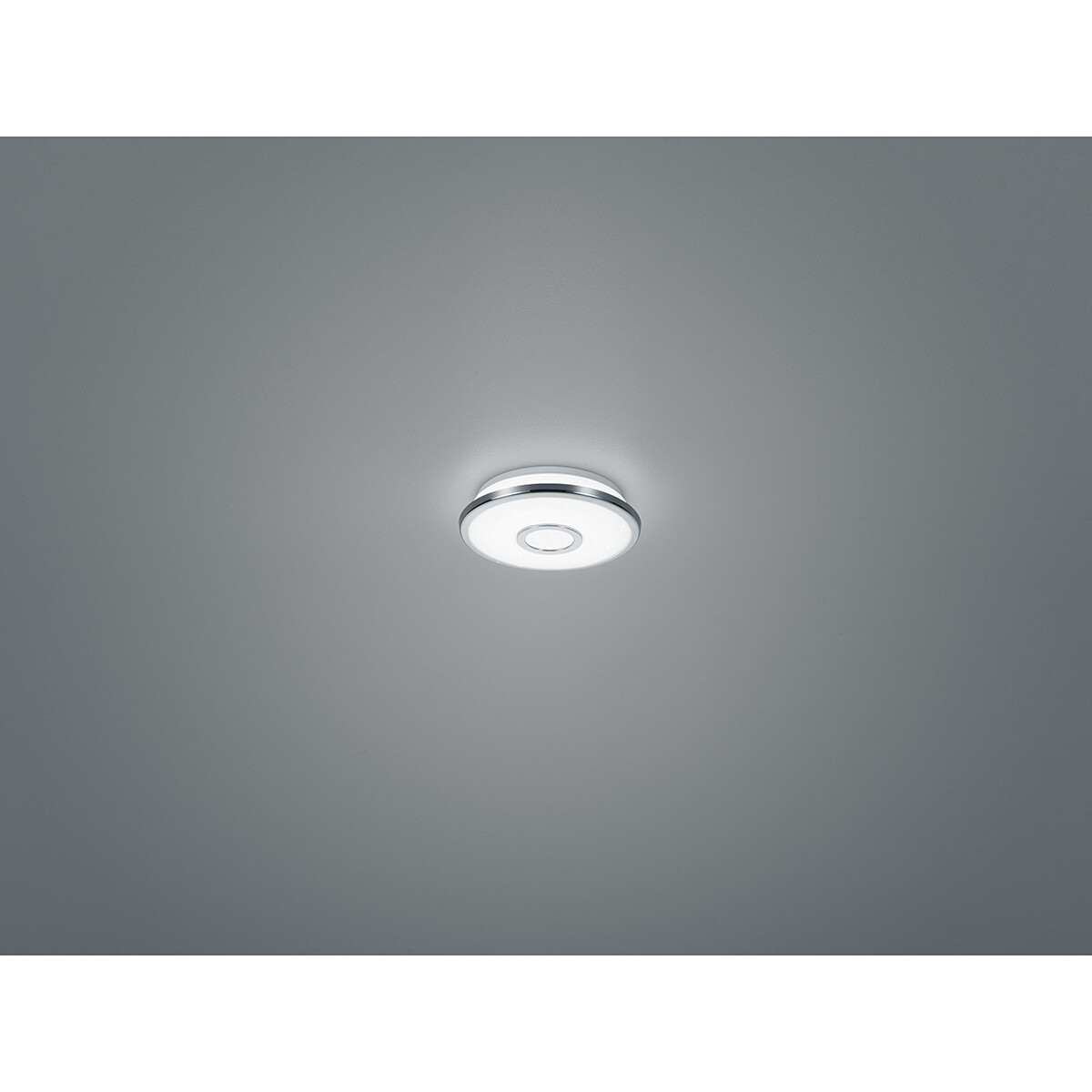 LED Plafondlamp - Trion Osirina - 12W - Warm Wit 3000K - Dimbaar - Sterlicht - Rond - Glans Chroom - Kunststof