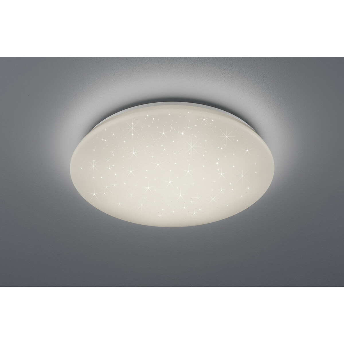 LED Plafondlamp - Badkamerlamp - Trion Potino - 21W - Natuurlijk Wit 4000K -  Dimbaar - Sterlicht - Rond - Mat Wit - Kunststof