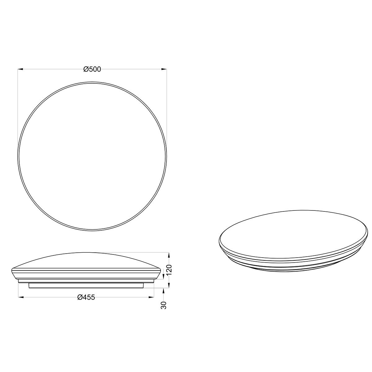 LED Plafondlamp - Badkamerlamp - Trion Potino - 21W - Natuurlijk Wit 4000K -  Dimbaar - Sterlicht - Rond - Mat Wit - Kunststof