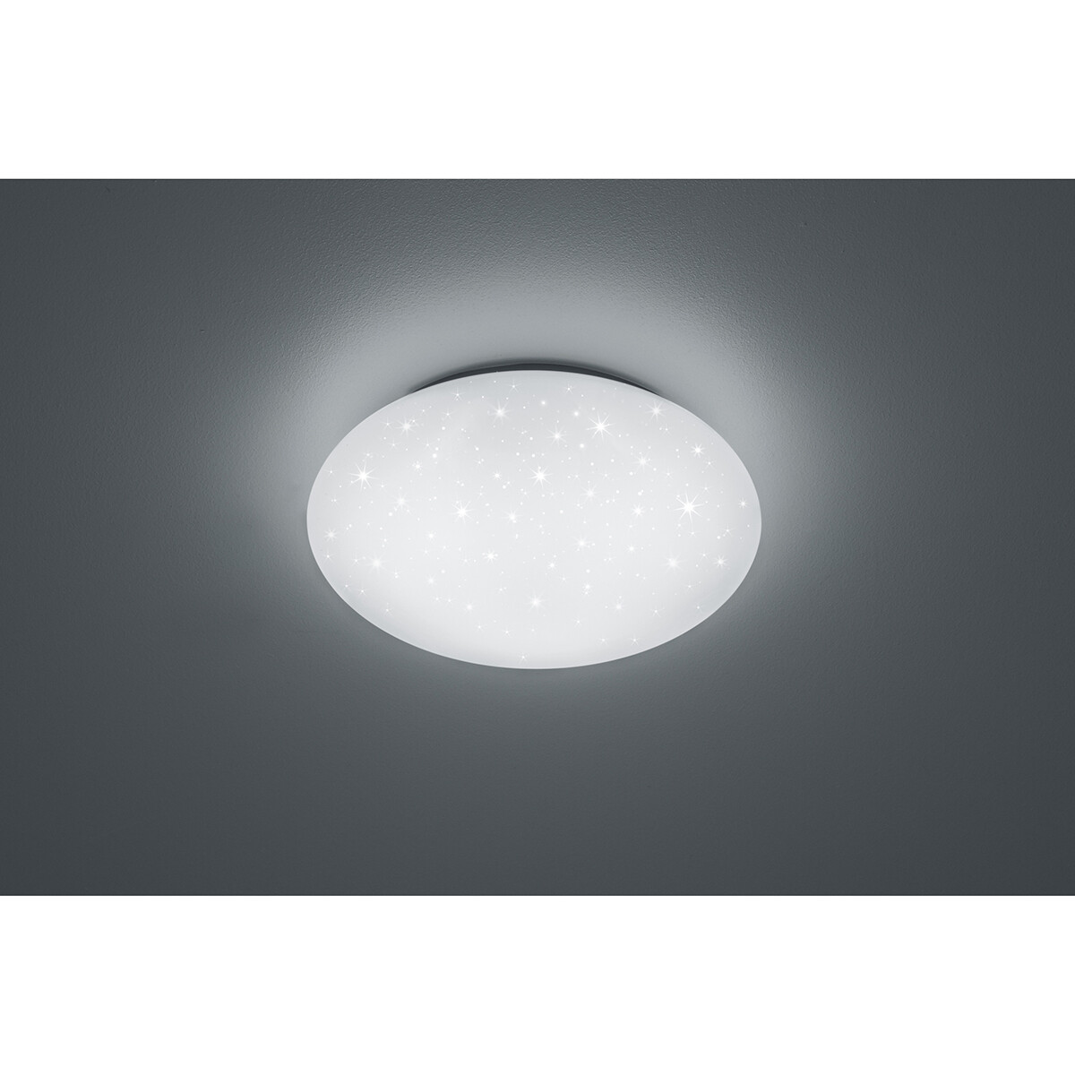 LED Plafondlamp - Trion Puta - 12W - Natuurlijk Wit 4000K - Sterlicht - Spatwaterdicht IP44 - Rond - Mat Wit - Kunststof