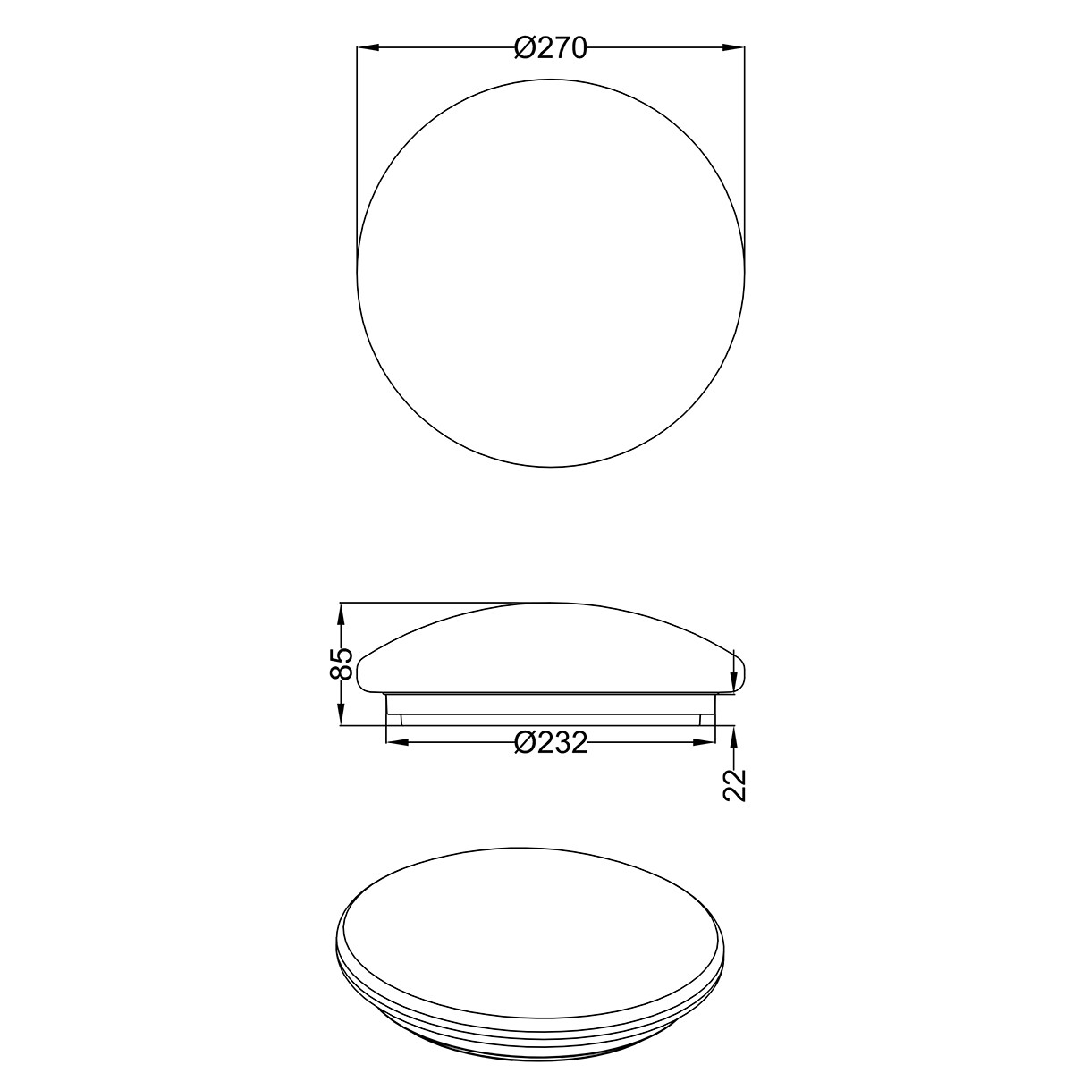 LED Plafondlamp - Trion Puta - 12W - Natuurlijk Wit 4000K - Sterlicht - Spatwaterdicht IP44 - Rond - Mat Wit - Kunststof