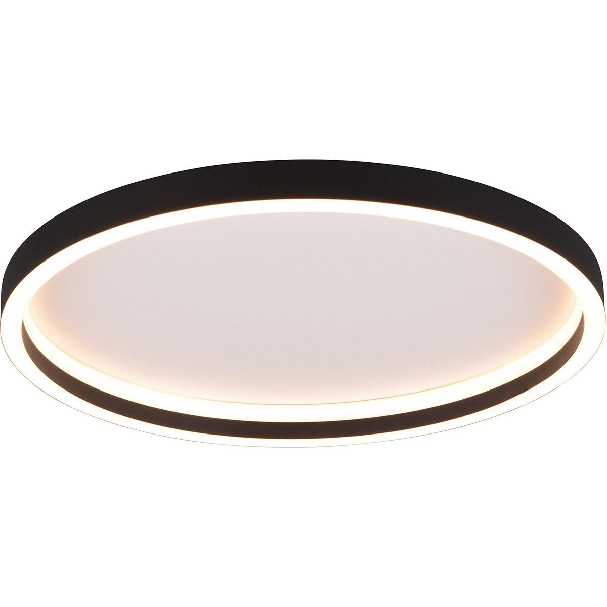 LED Plafondlamp - Trion Rad - Opbouw Rond 20W - Warm Wit 3000K - Mat Zwart - Metaal