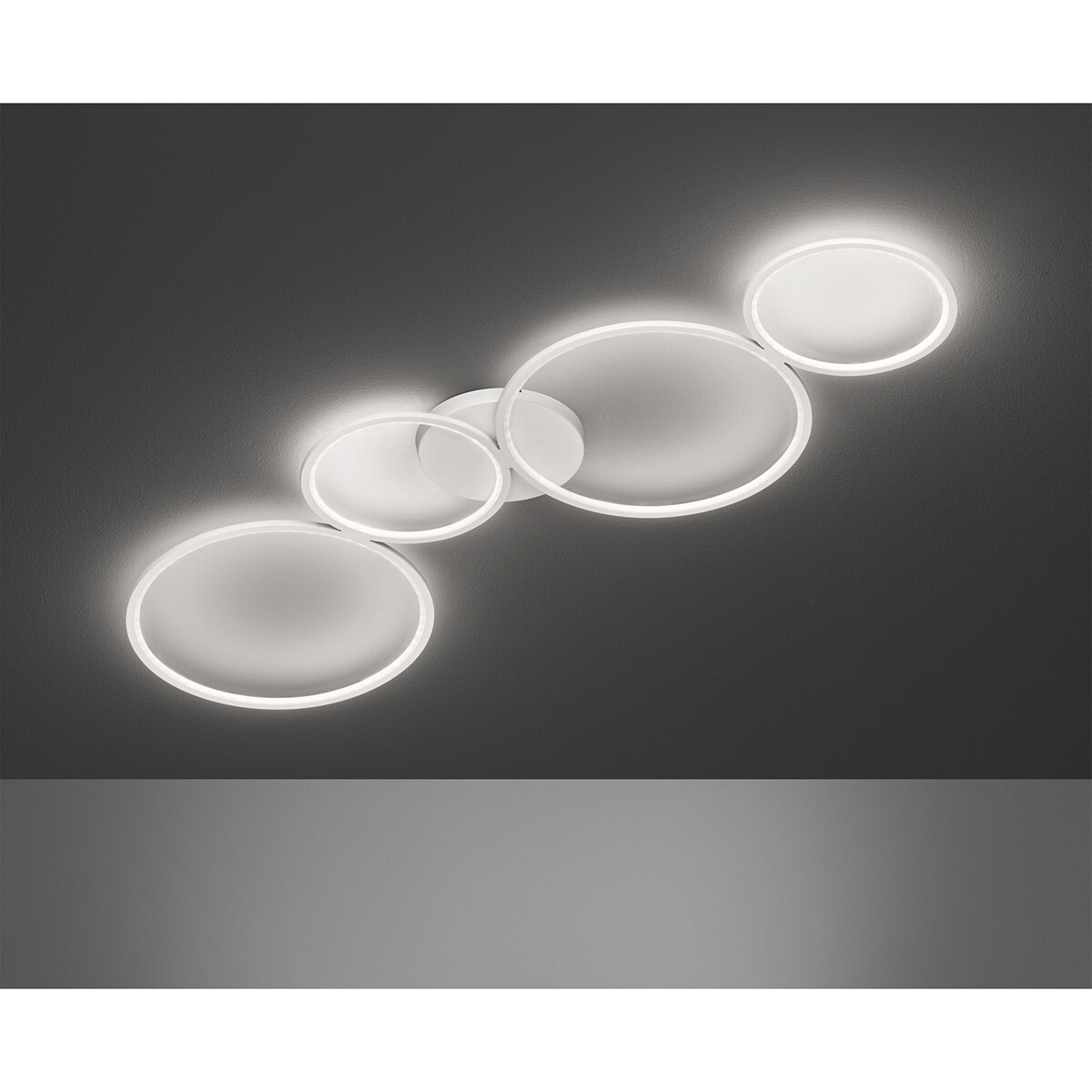 LED Plafondlamp - Trion Rondy - 37W - Warm Wit 3000K - Dimbaar - Rond - Mat Wit - Aluminium