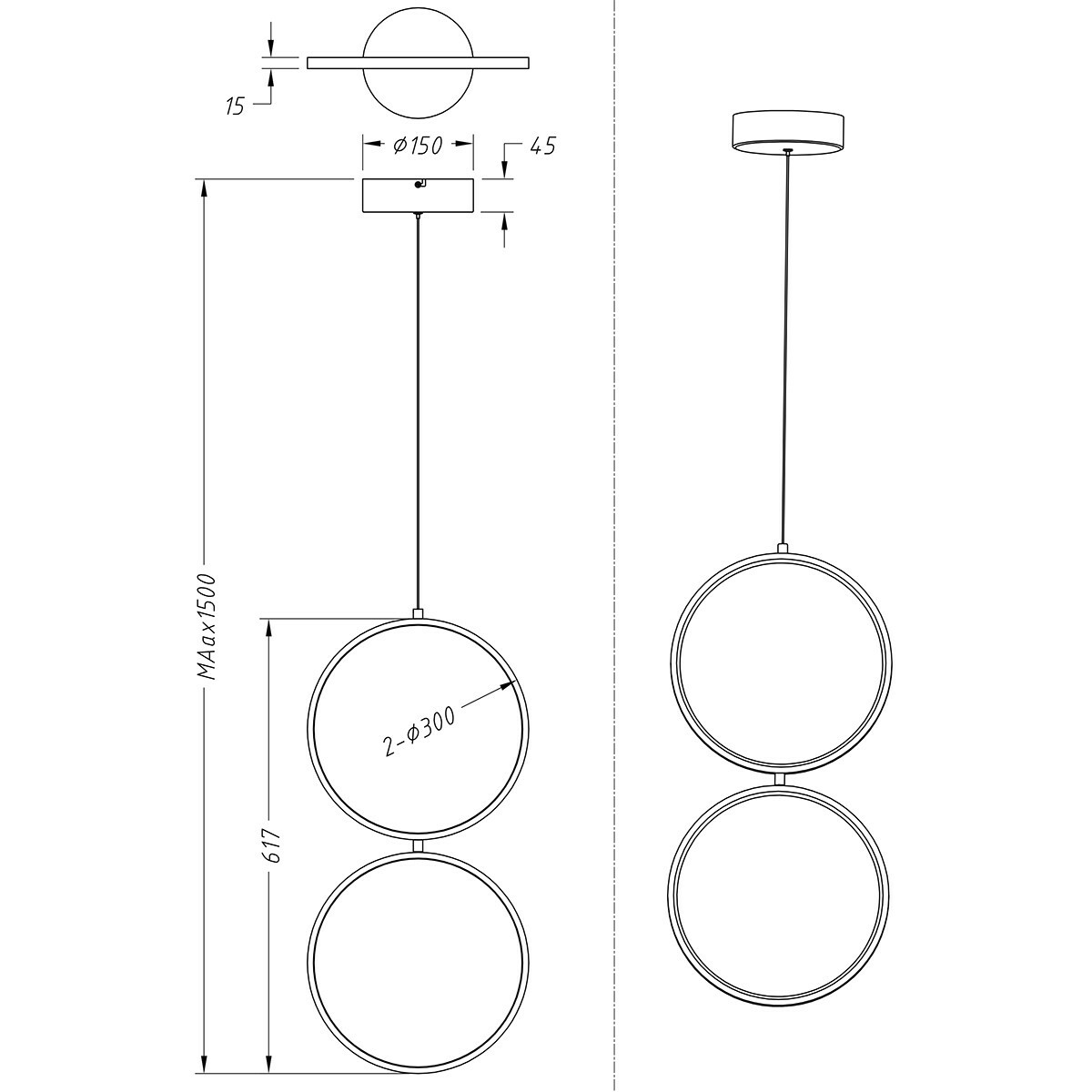 LED Plafondlamp - Trion Rondy - 37W - Warm Wit 3000K - Dimbaar - Rond - Mat Wit - Aluminium