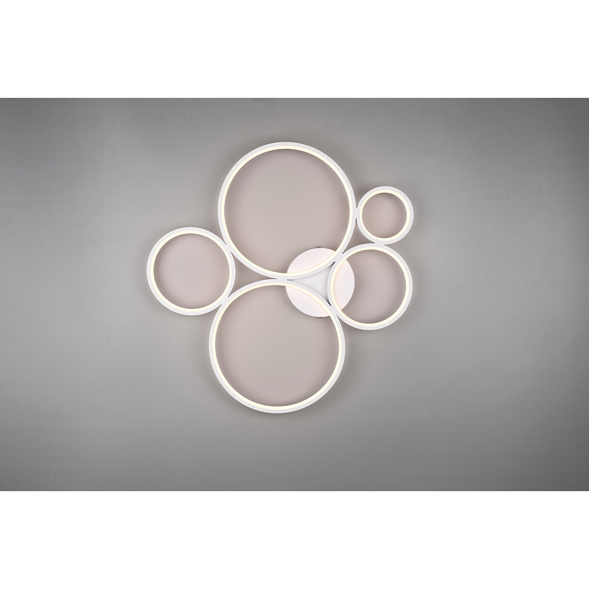 LED Plafondlamp - Trion Rondy - 49W - Warm Wit 3000K - Dimbaar - Rond - Mat Wit - Aluminium