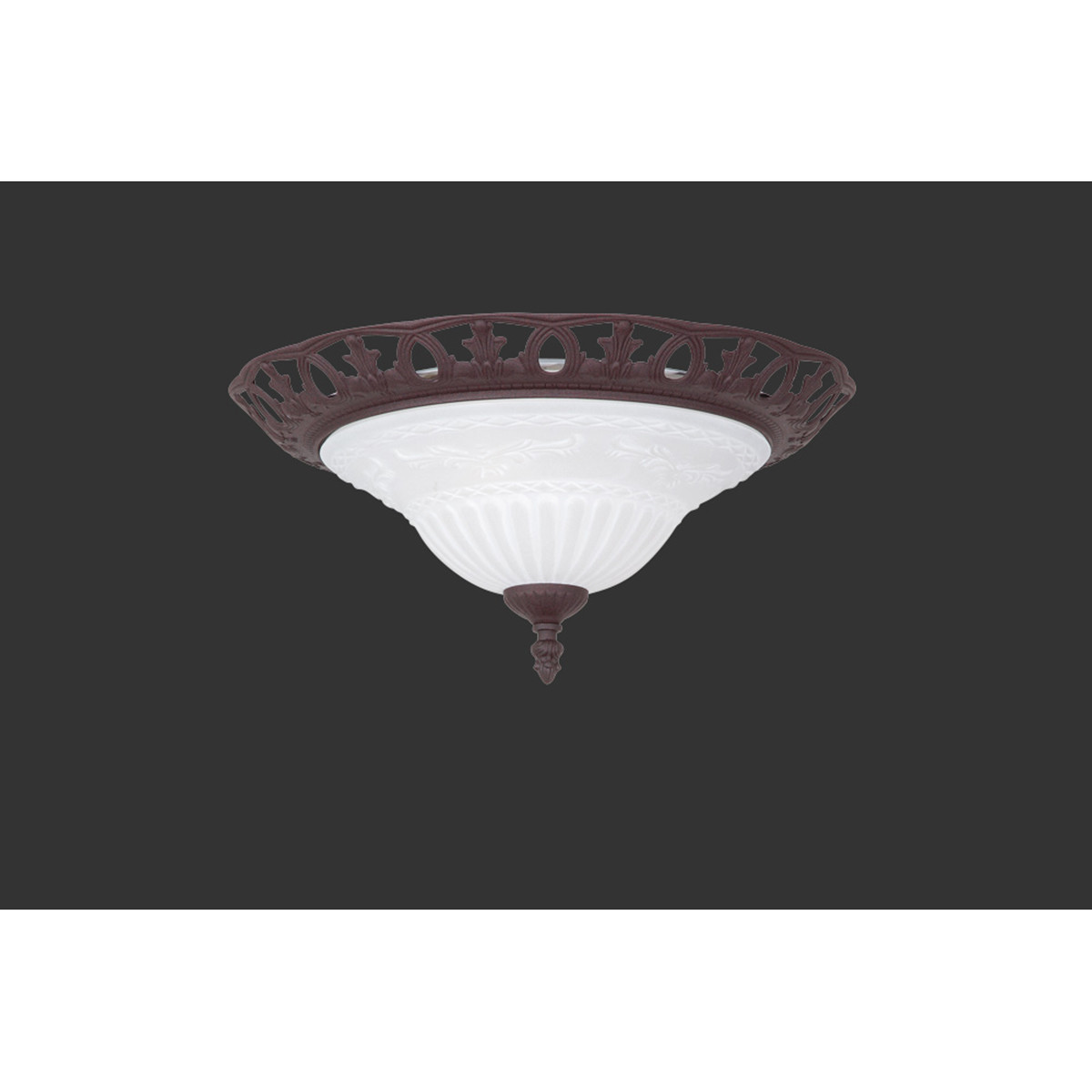 LED Plafondlamp - Trion Rustina - Opbouw Rond - E27 Fitting - 2-lichts - Roestkleur - Aluminium