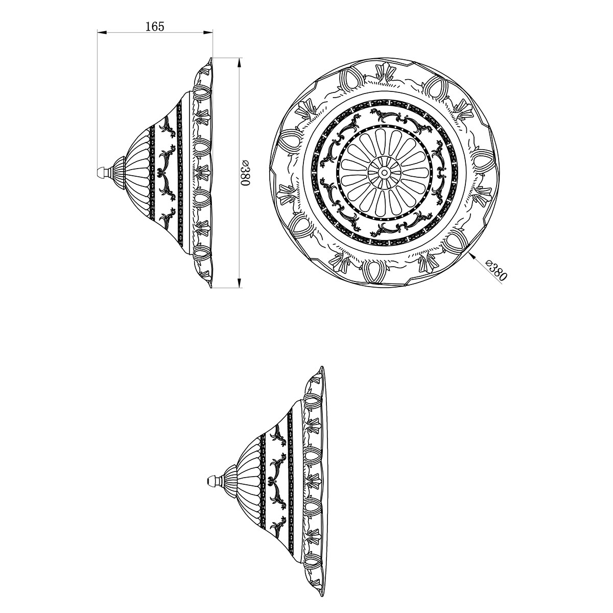 LED Plafondlamp - Trion Rustina - Opbouw Rond - E27 Fitting - 2-lichts - Roestkleur - Aluminium