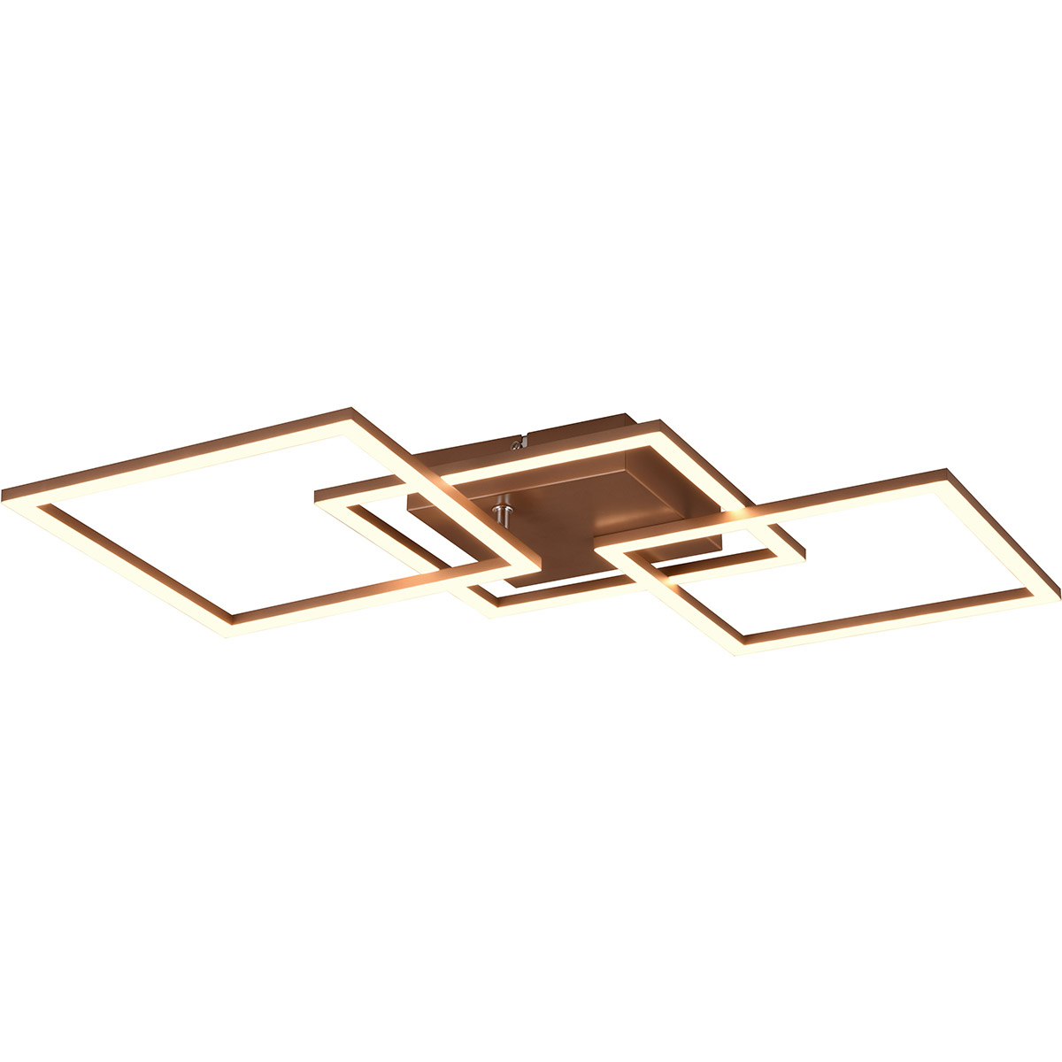 LED Plafondlamp - Trion Square - 31W - Warm Wit 3000K - Vierkant - Coffee - Metaal