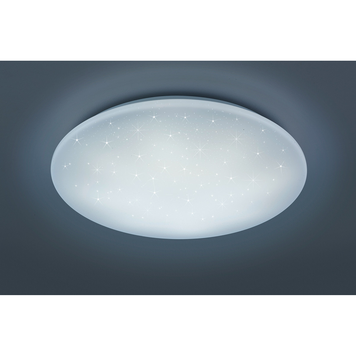 LED Plafondlamp - Trion Ster - 27W - Aanpasbare Kleur - Dimbaar - Afstandsbediening - Sterlicht - Rond - Mat Wit - Kunststof