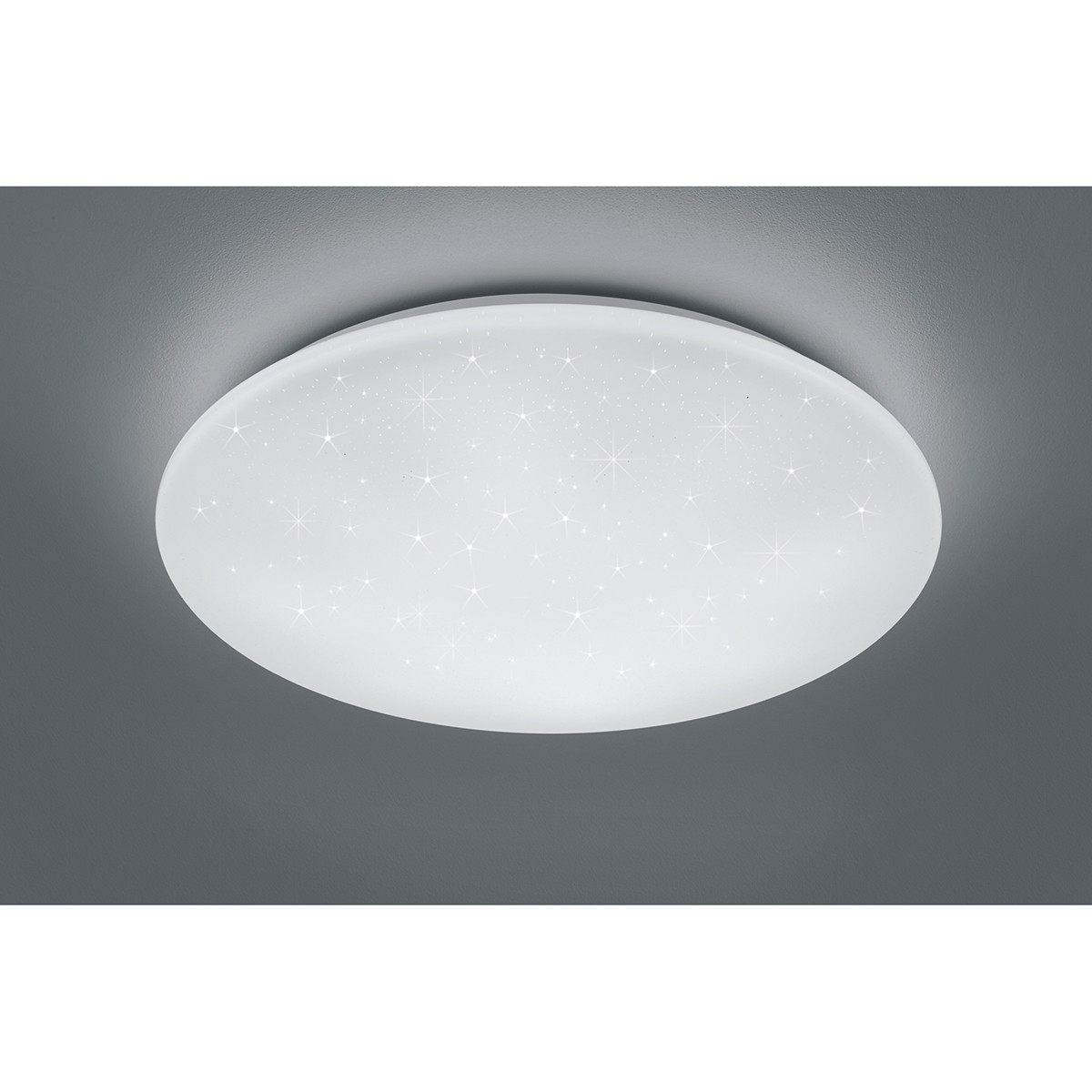 LED Plafondlamp - Trion Ster - 27W - Aanpasbare Kleur - Dimbaar - Afstandsbediening - Sterlicht - Rond - Mat Wit - Kunststof