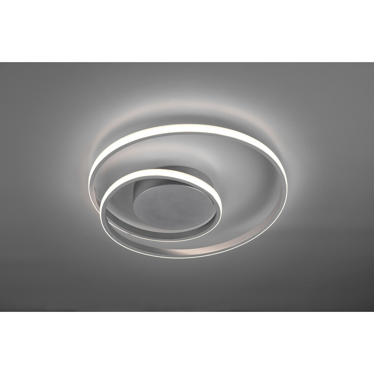 LED Plafondlamp - Trion Zobun - 22W - Warm Wit 3000K - Dimbaar - Rond - Mat Titaan - Aluminium