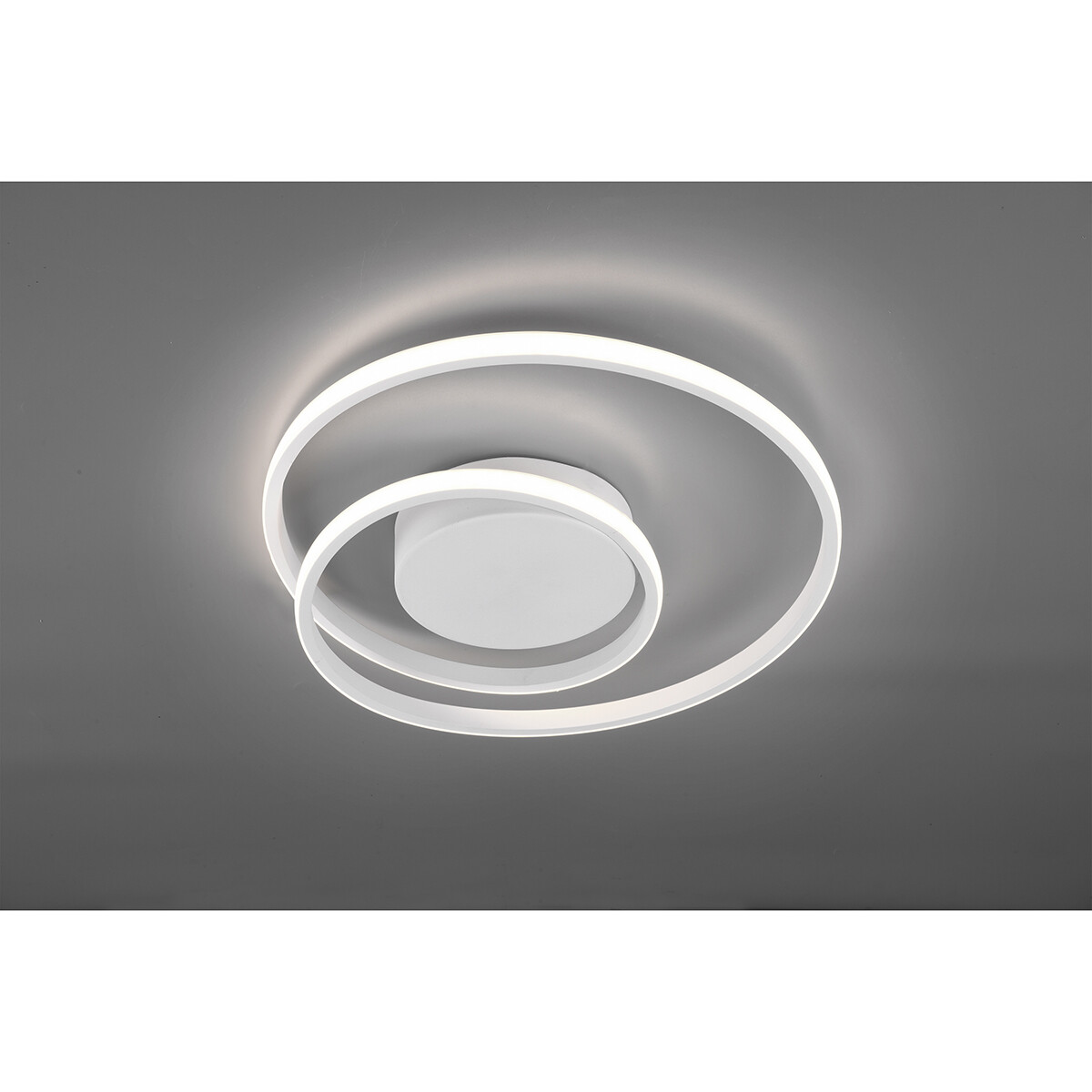 LED Plafondlamp - Trion Zobun - 22W - Warm Wit 3000K - Dimbaar - Rond - Mat Wit - Aluminium