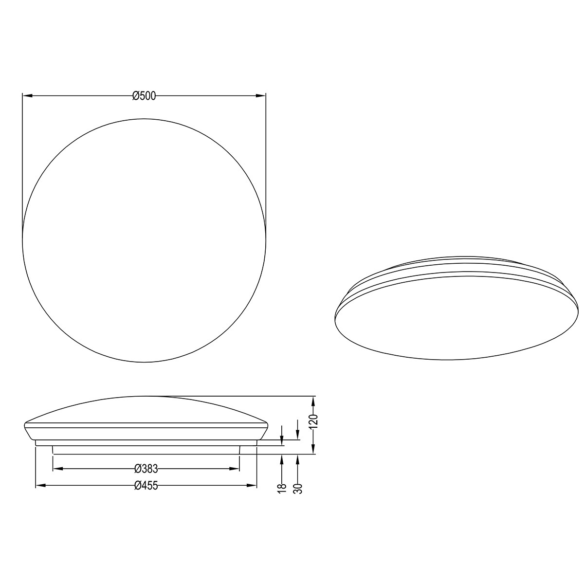 LED Plafondlamp WiZ - Smart LED - Trion Chirlo - 27W - Aanpasbare Kleur - Dimbaar - Afstandsbediening - Sterlicht - Rond - Mat Wit - Kunststof