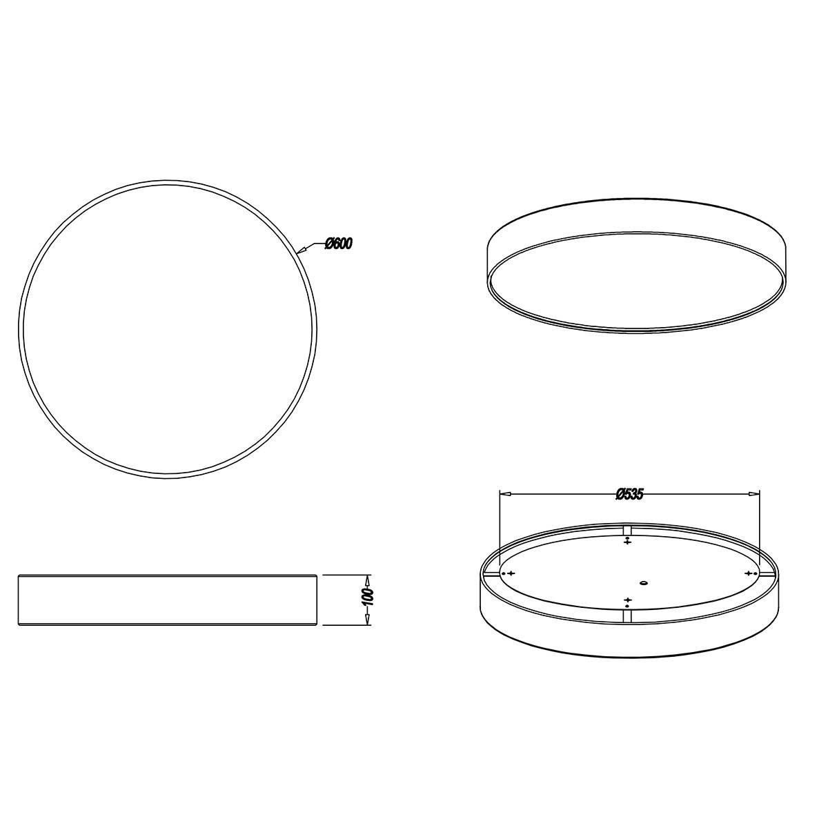 LED Plafondlamp WiZ - Smart LED - Trion Ditro - 36W - Aanpasbare Kleur - RGBW - Dimbaar - Afstandsbediening - Rond - Mat Wit - Aluminium