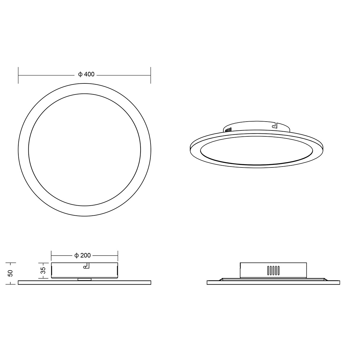 LED Plafondlamp WiZ - Smart LED - Trion Givon - 20W - Aanpasbare Kleur - Dimbaar - Afstandsbediening - Rond - Mat Nikkel - Aluminium