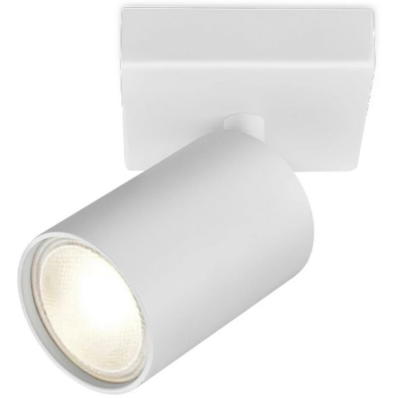 LED Plafondspot - Brinton Betin - GU10 Fitting - 1-lichts - Rond - Mat Wit - Kantelbaar - Aluminium - Philips - CorePro 827 36D - Dimbaar - 5W - Warm Wit 2700K product afbeelding